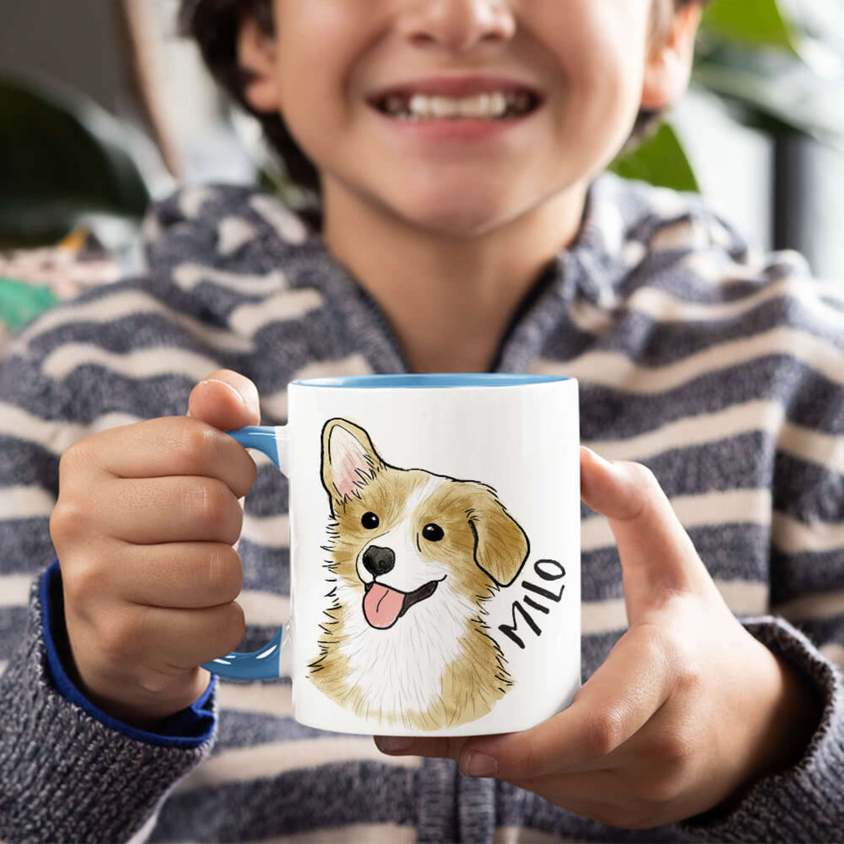 Watercolor Hand-drawing Photo Accent Mug For Dog Lovers