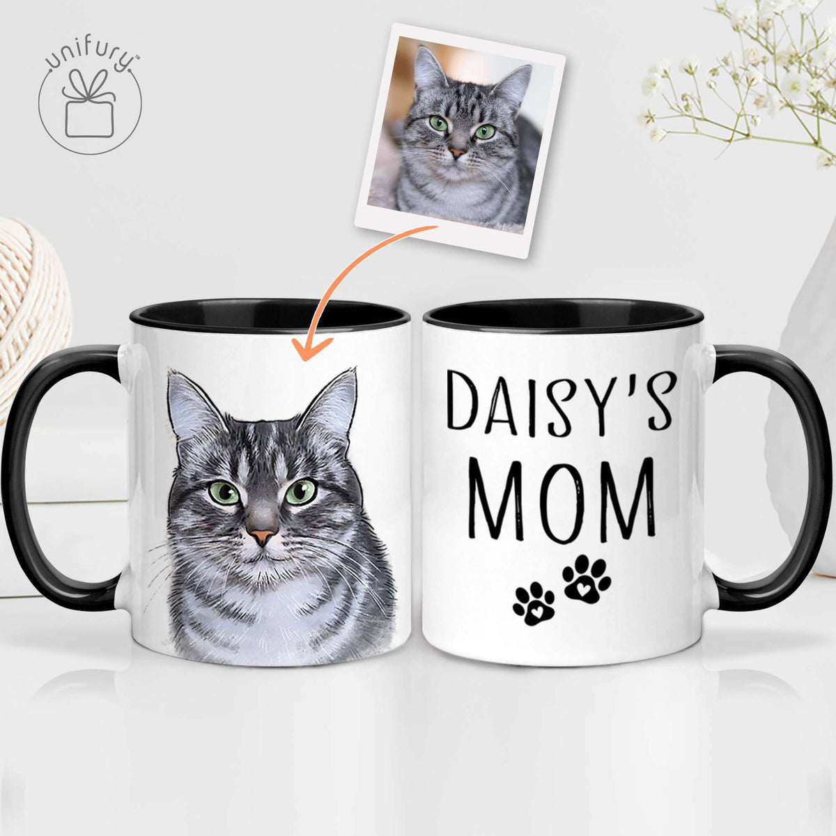 Cat Mom Cat Dad Accent Mug For Cat Lovers