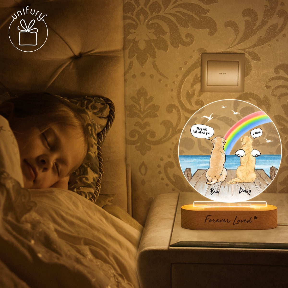 They Still Talk About You Memorial LED Night Light, Gifts For Dog Lovers