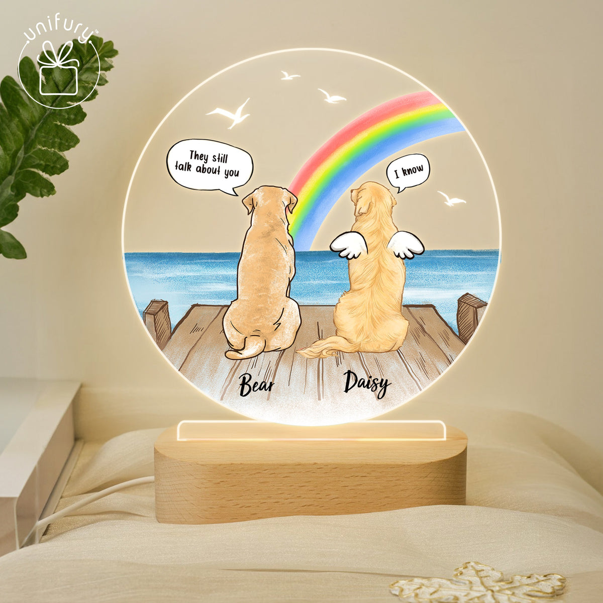 They Still Talk About You Memorial LED Night Light, Gifts For Dog Lovers