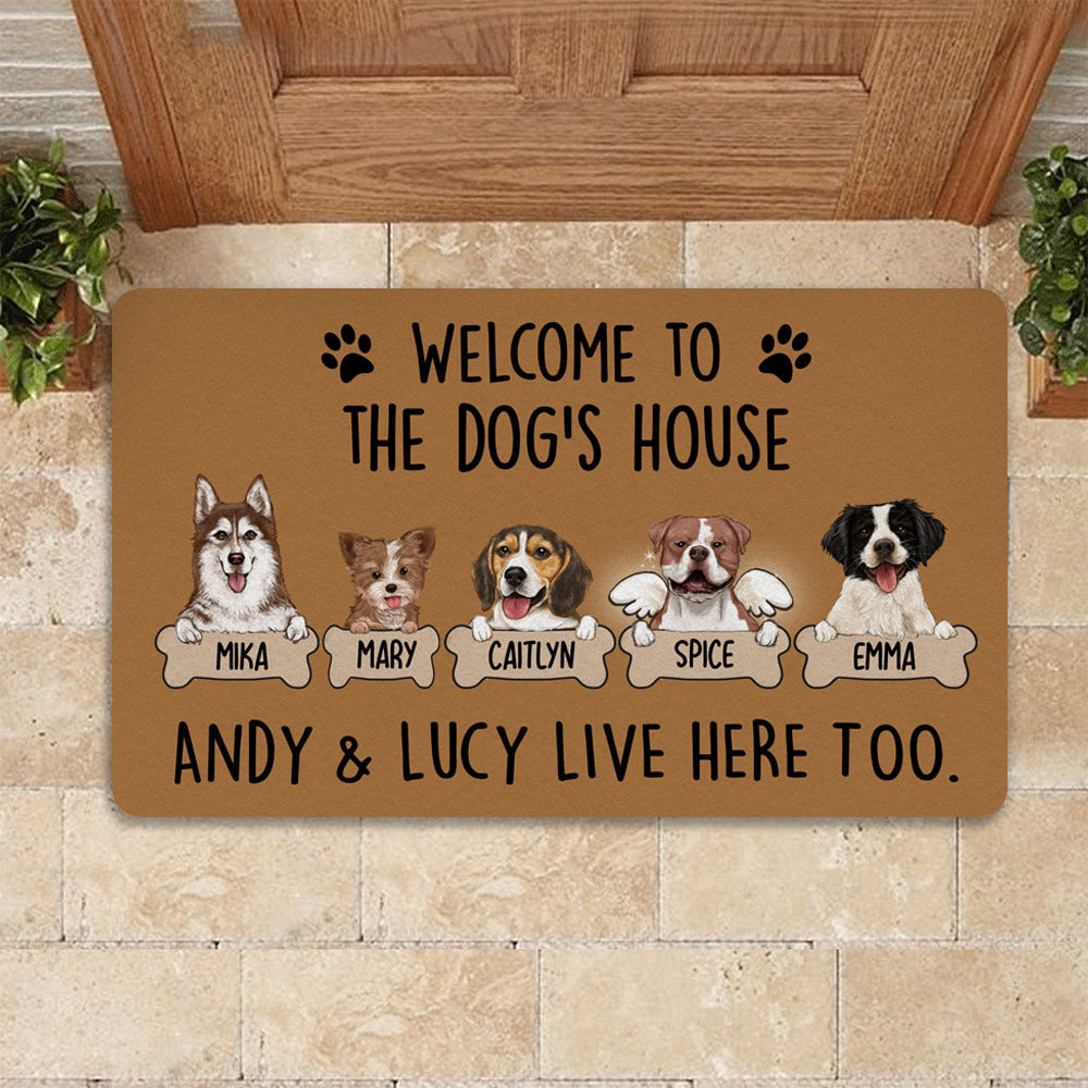 Personalized doormat gifts for dog lovers - Welcome to the dog&#39;s house
