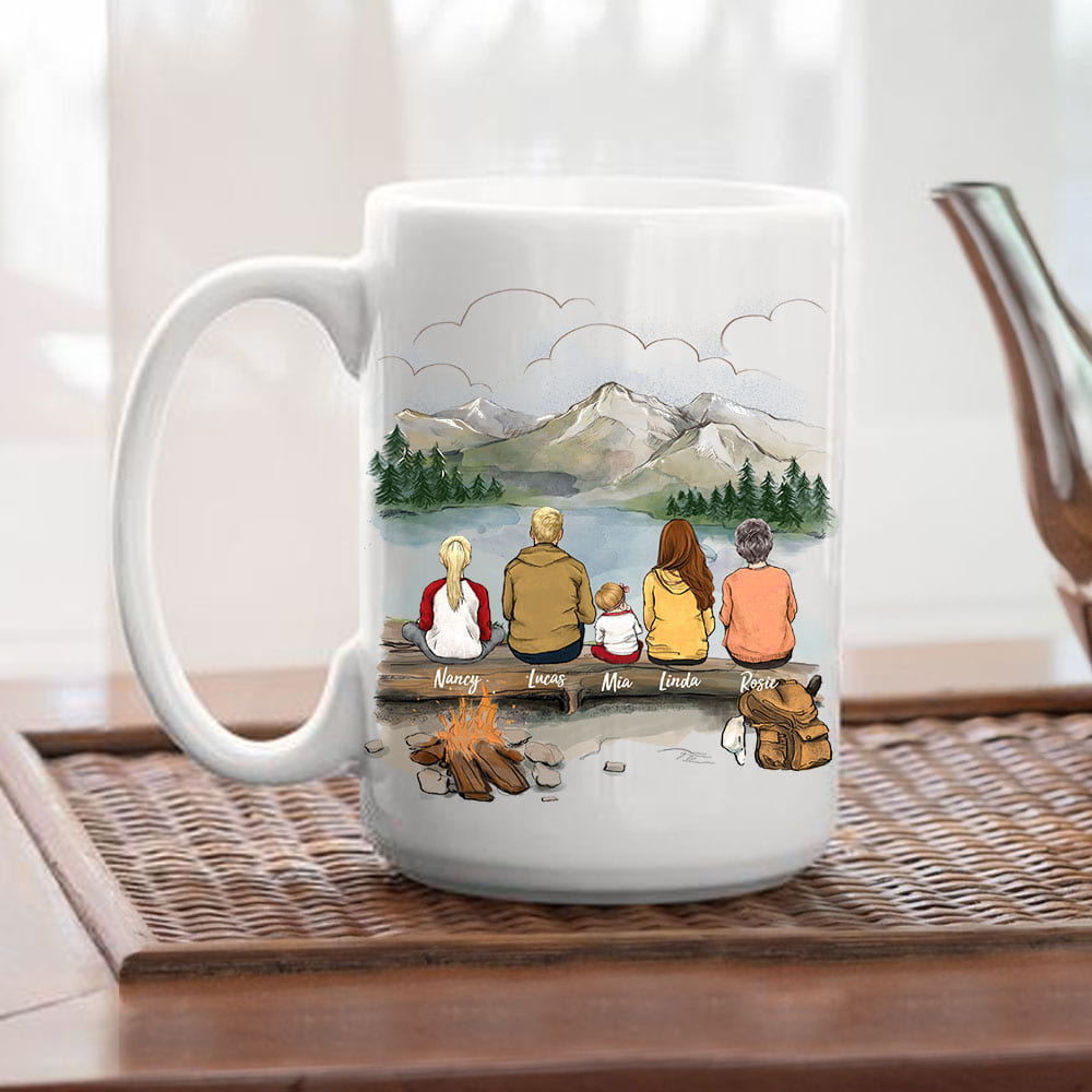 15oz mug gift for the whole family with up to 5 people go hiking together