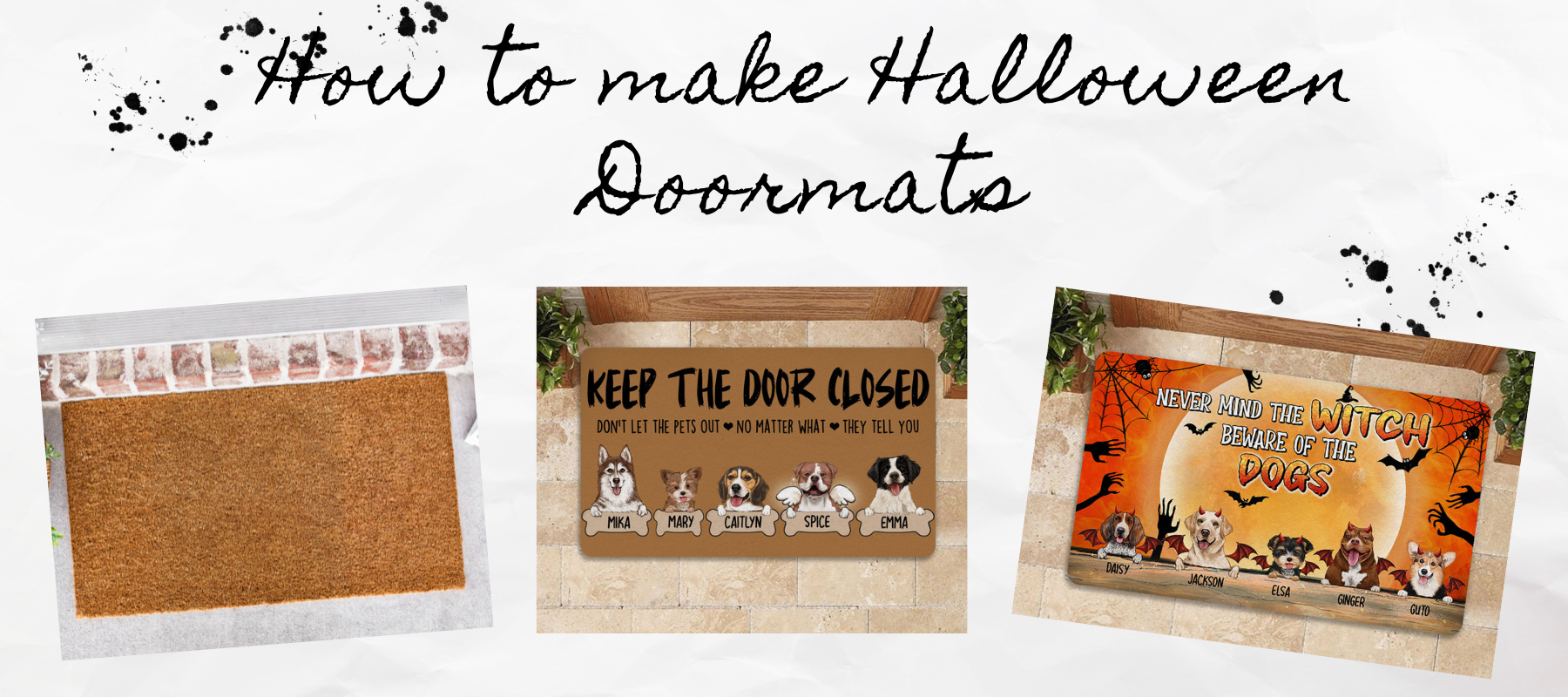 How To Make DIY Custom Halloween Doormat For Your Home