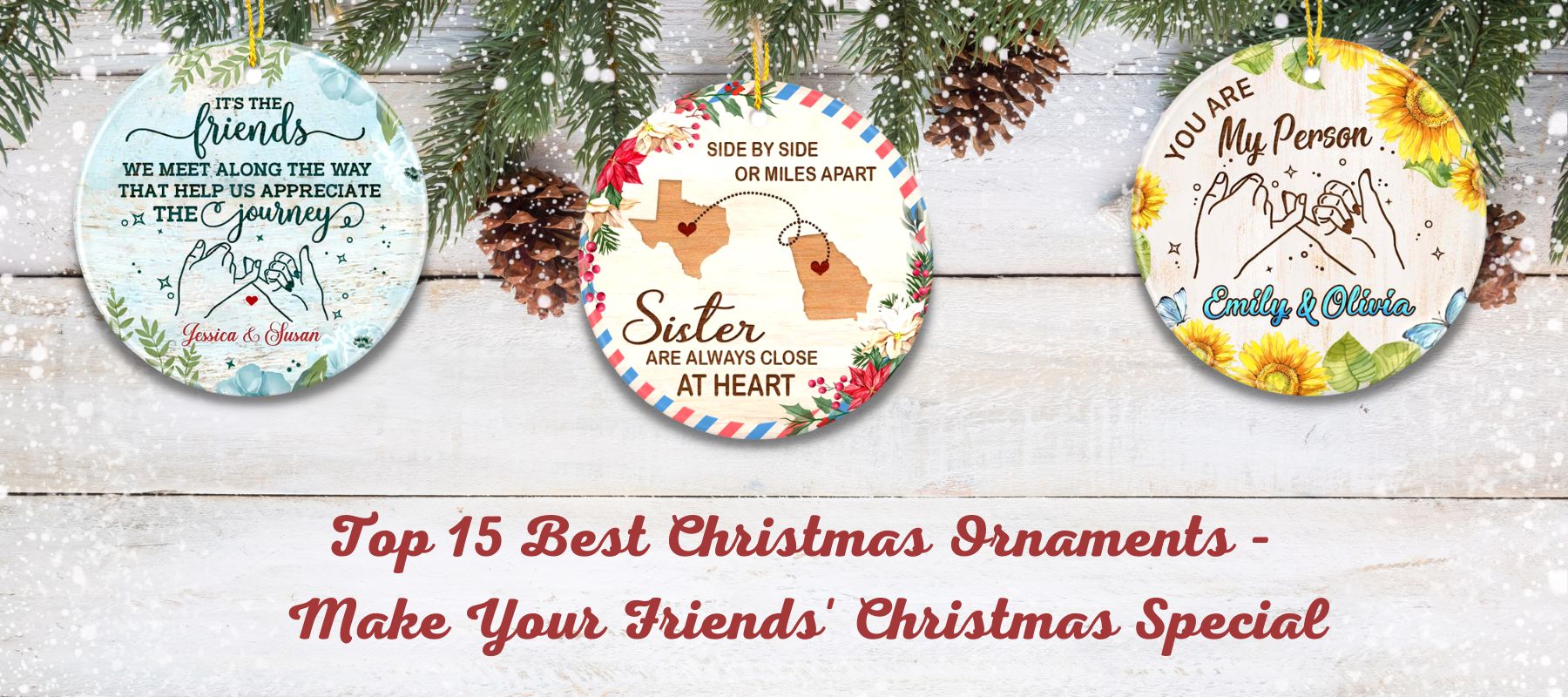 Friends Are Tied Together With Heartstrings Personalized Ceramic Ornament, Best  Friend Ornament With Names, Best Friend Birthday Gifts - Best Personalized  Gifts For Everyone