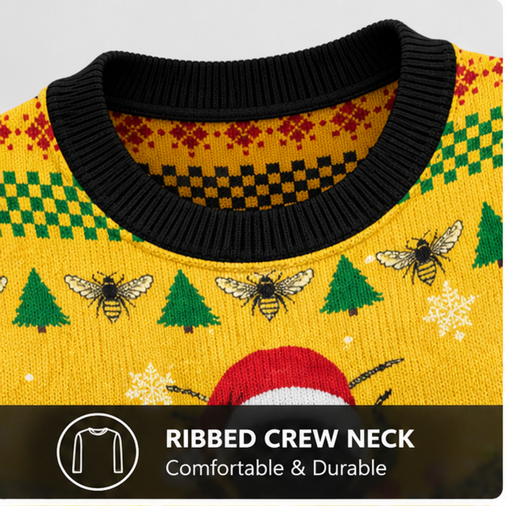 Oh Christmas Bee Ugly Christmas Sweater, Bee Christmas Sweater, Beekeeper Holiday Gift for Men and Women