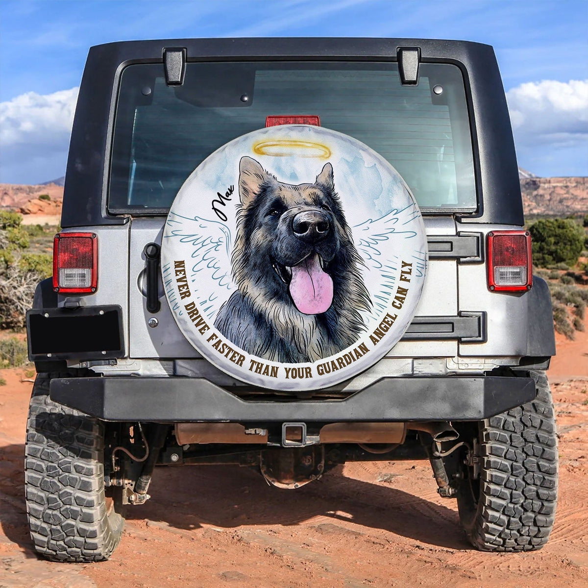 Pet Portrait Memorial Spare Tire Cover
