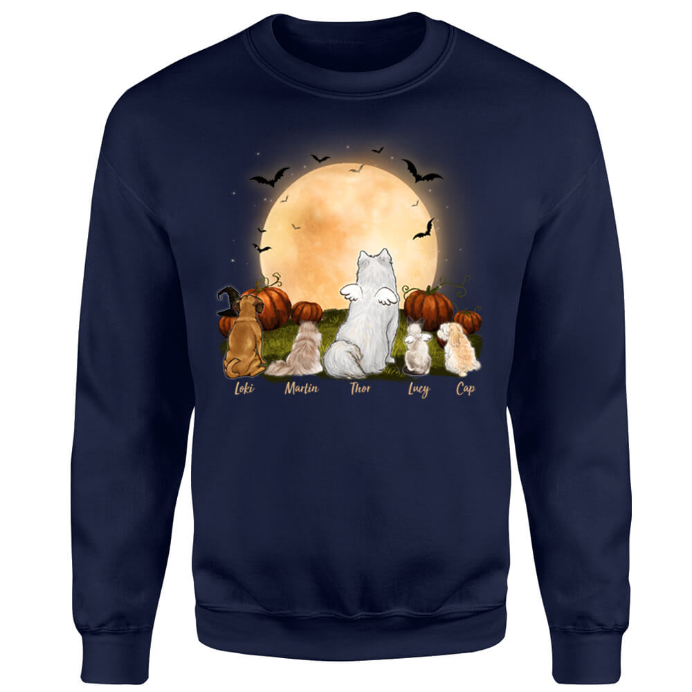 Navy Personalized Dog & Cat Halloween Sweatshirts