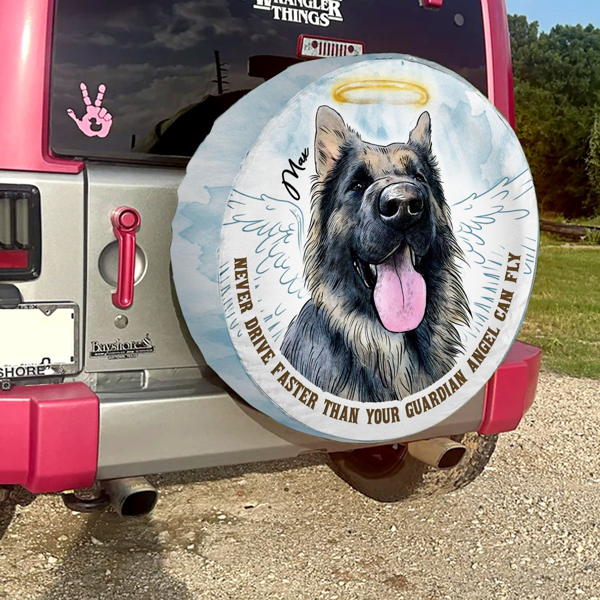 Pet Portrait Memorial Spare Tire Cover