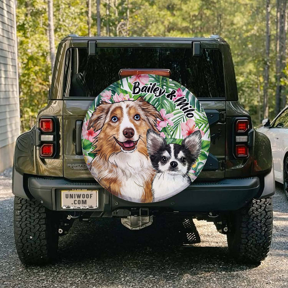 Summer Spare Tire Cover - Custom Dog Photo
