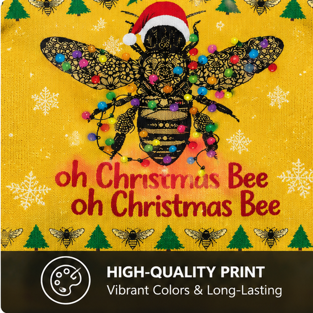 Oh Christmas Bee Ugly Christmas Sweater, Bee Christmas Sweater, Beekeeper Holiday Gift for Men and Women