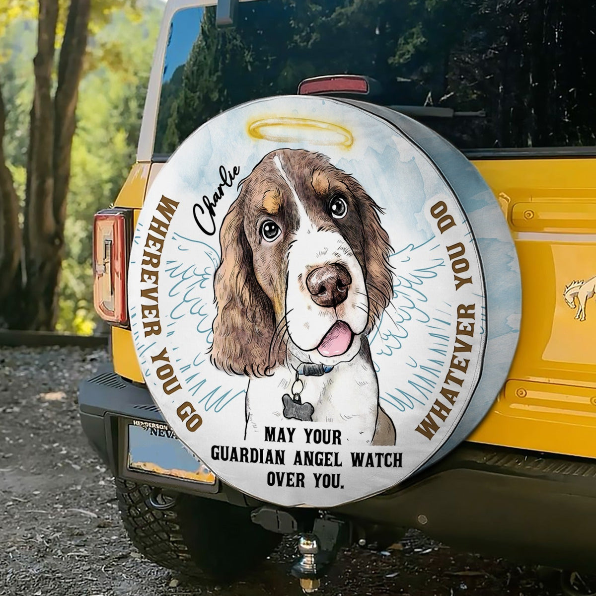 Pet Portrait Memorial Spare Tire Cover