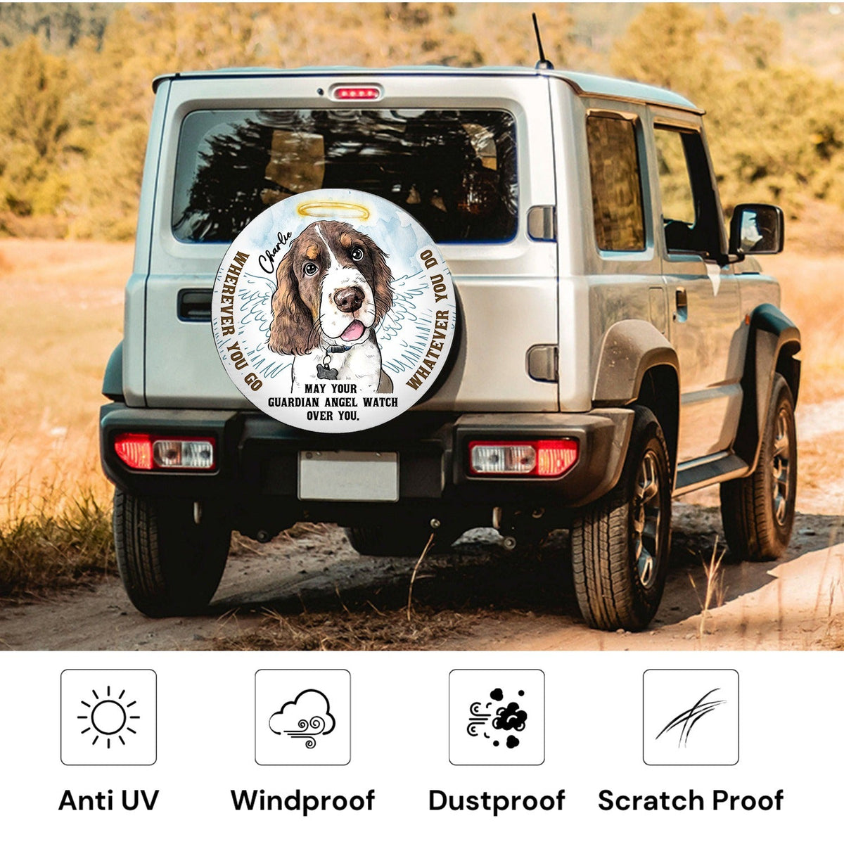 Pet Portrait Memorial Spare Tire Cover