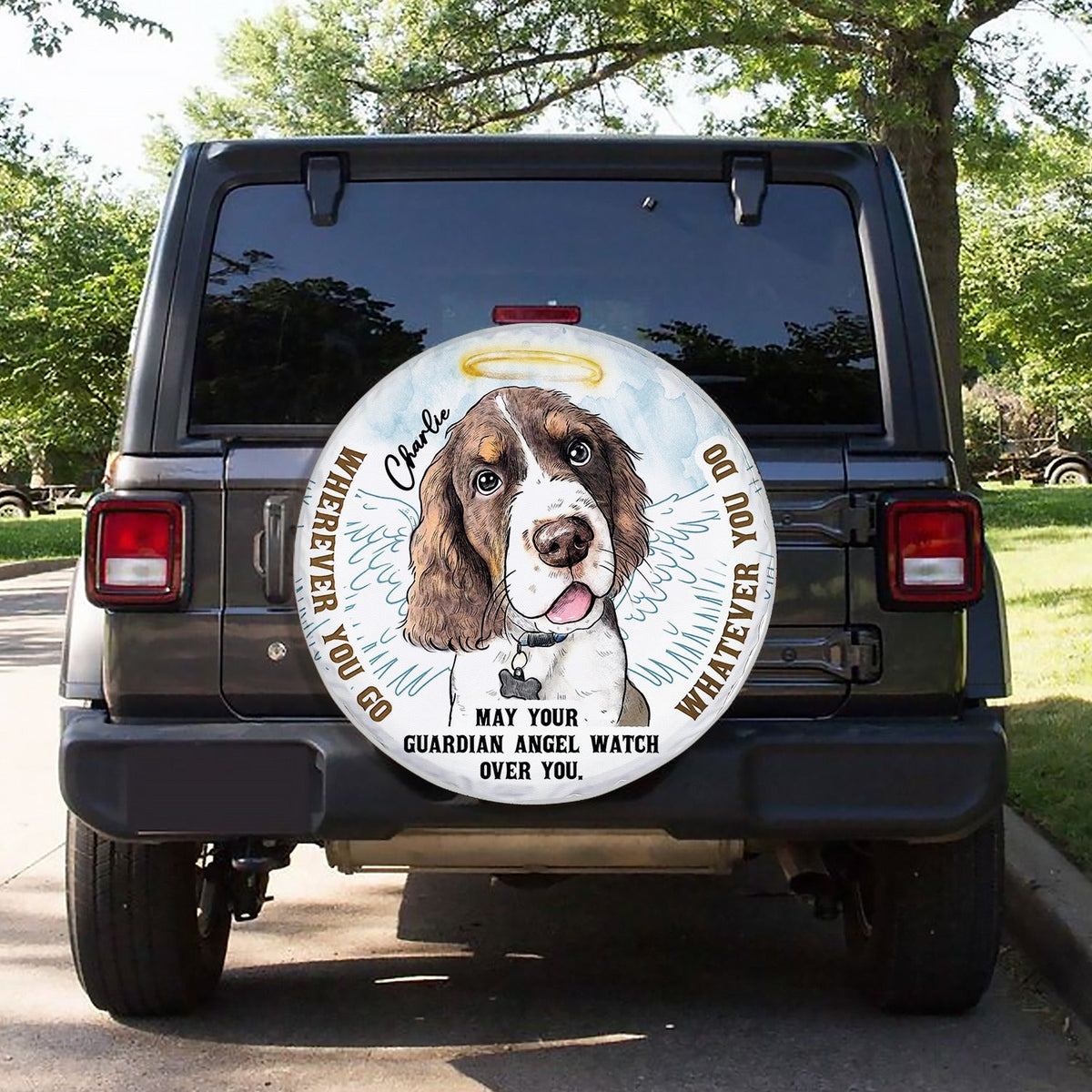 Pet Portrait Memorial Spare Tire Cover