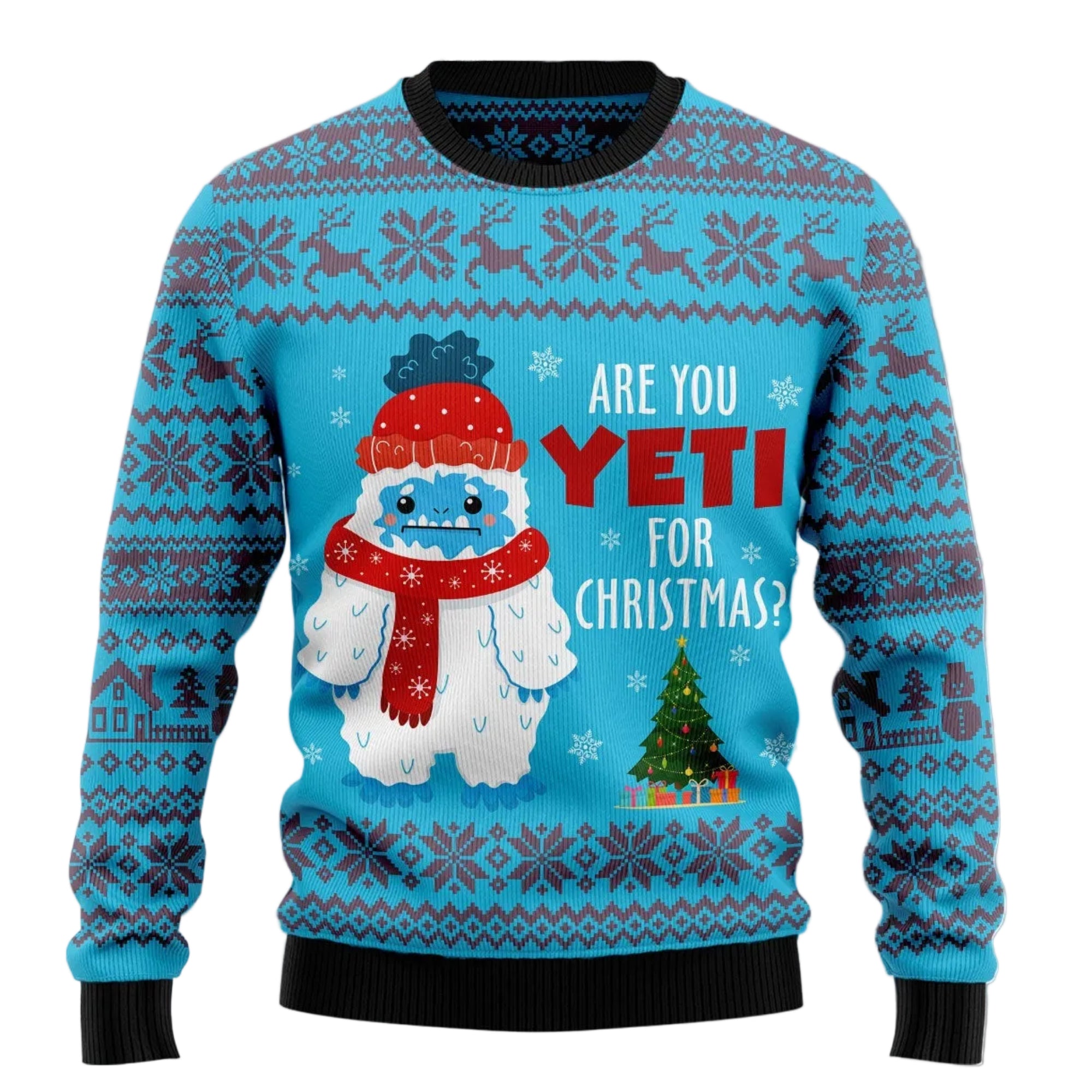 Yeti Christmas Ugly Christmas Sweater for Men and Women, Funny Holiday Party Outfit, Christmas Gift for Yeti Fans
