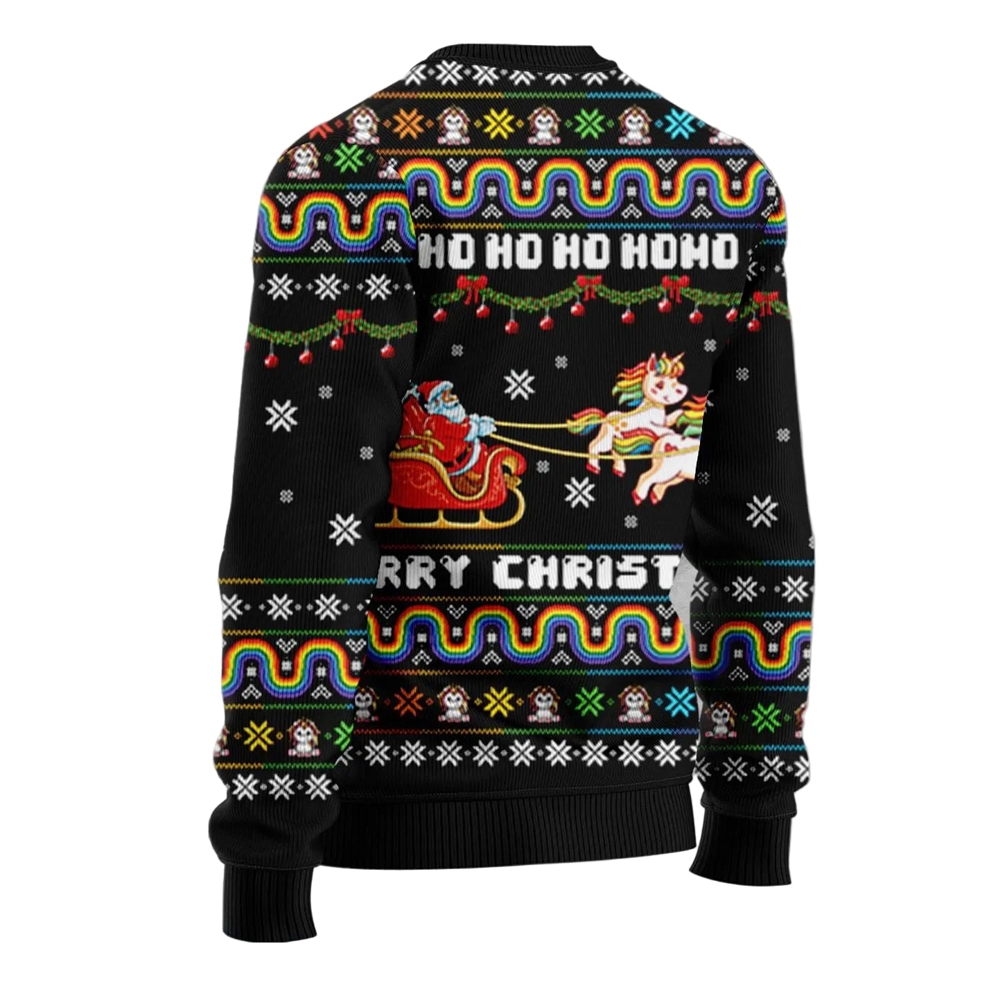 Unicorn Ugly Christmas Sweater, Merry Christmas Holiday Pullover for Unicorn Lovers and Festive Winter Parties