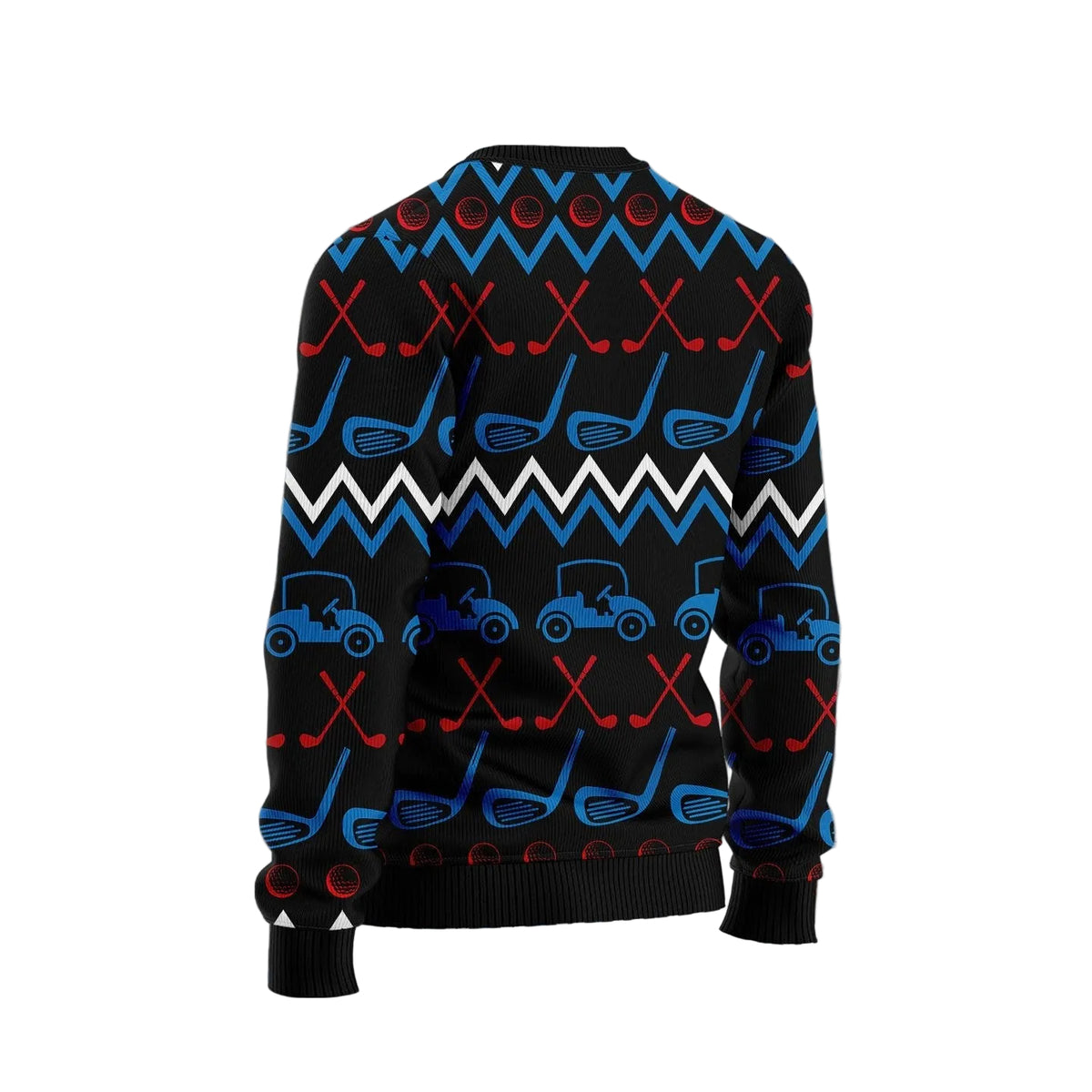 Santa Golf Wonderland Ugly Christmas Sweater, Santa Golf Holiday Pullover for Golfers, Fun Xmas Party Clothing