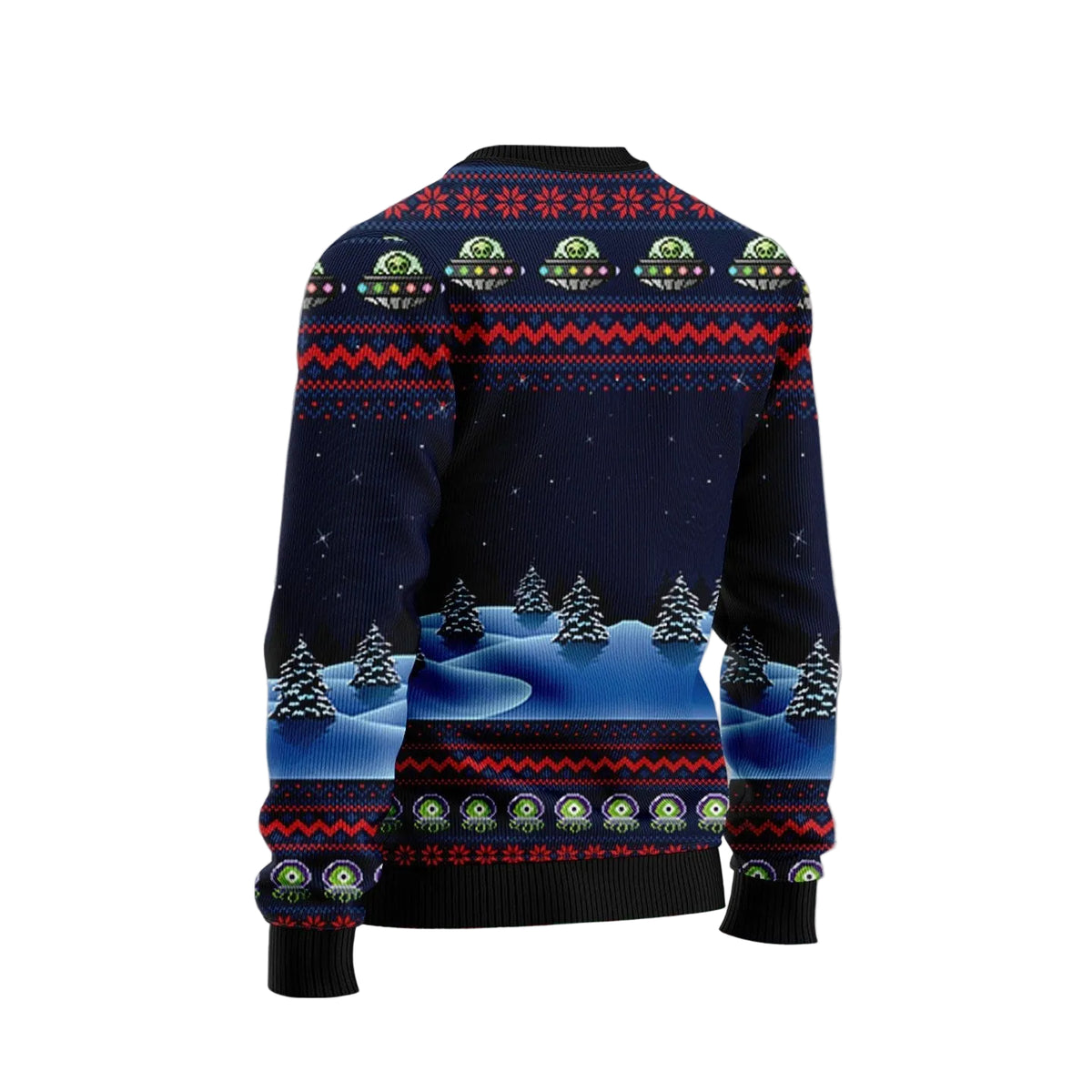Christmas Alien Ugly Christmas Sweater, Funny Space Alien Pullover for Sci Fi Fans, Festive Winter Party Outfit