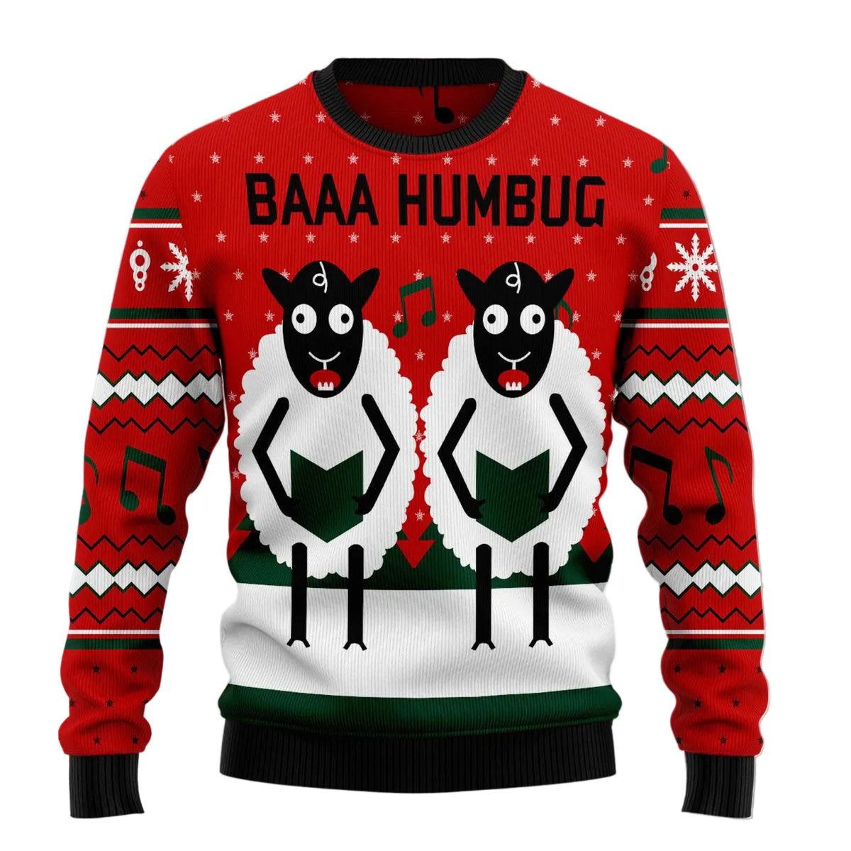 Fa La La Sheep Ugly Christmas Sweater, Cute Sheep Pullover for Farm Animal Lovers, Festive Winter Party Outfit