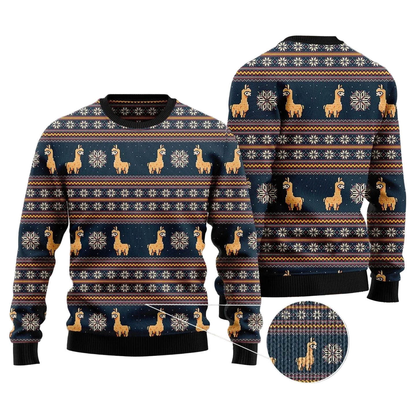 Amazing Christmas Llama Ugly Christmas Sweater for Men and Women, Funny Xmas Party Outfit, Gift for Llama Lovers