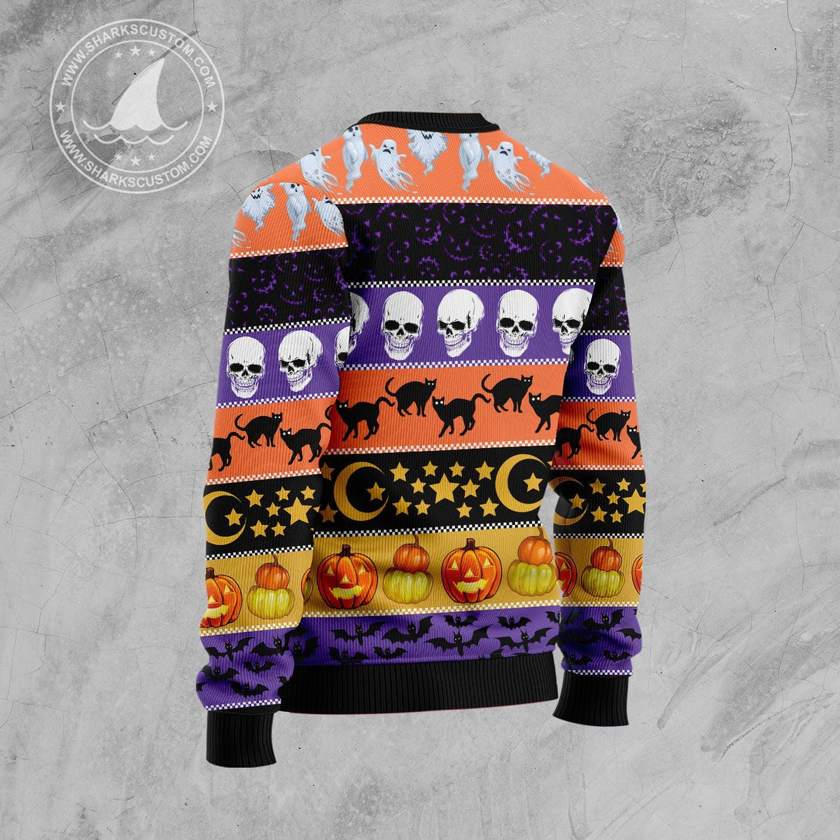 Skull Creepy Christmas Ugly Christmas Sweater, Creepy Gothic Skull Holiday Design, Holiday Sweater for Adults