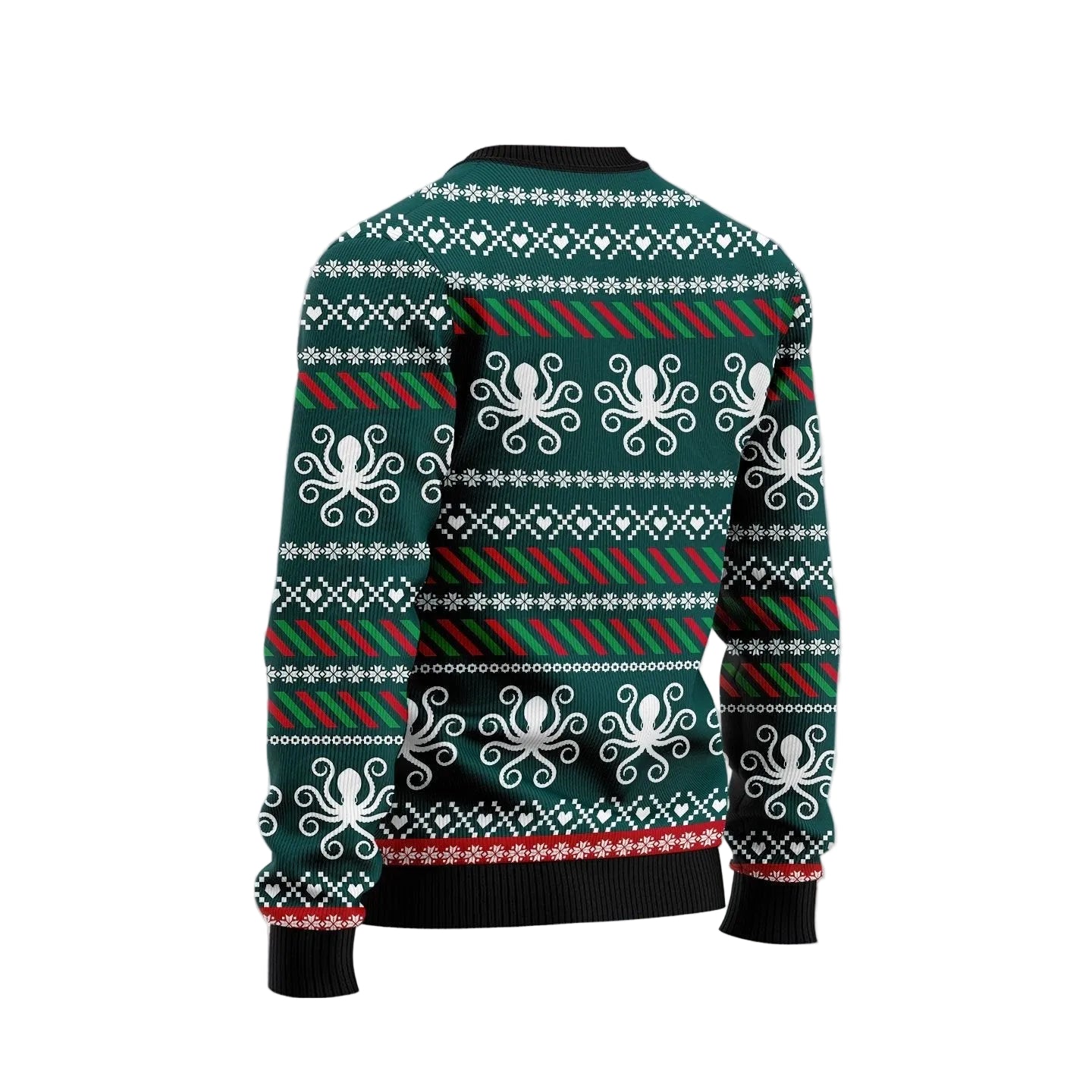 Merry Octomas Ugly Christmas Sweater, Funny Octopus Holiday Pullover, Holiday Gatherings and Family Photos