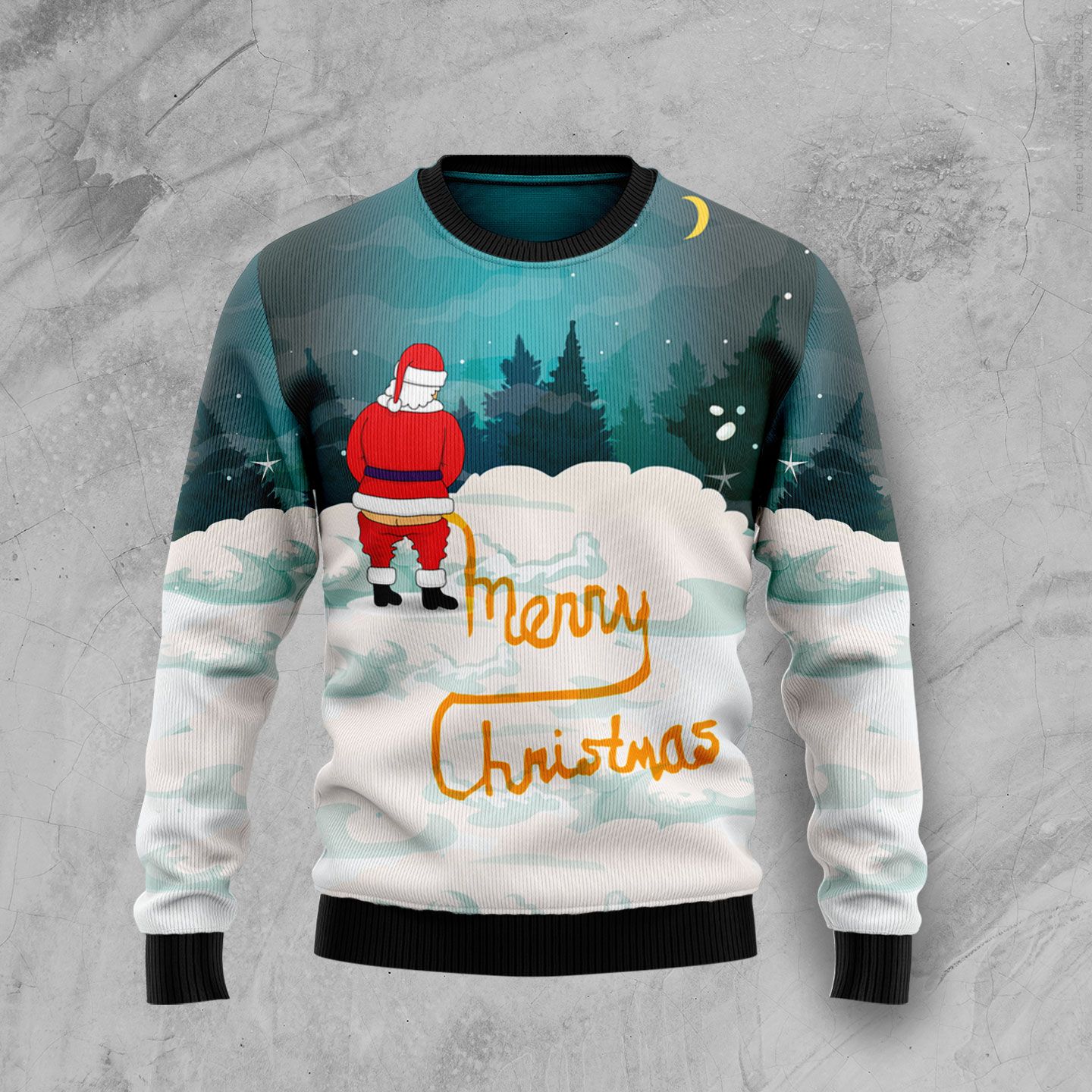 Santa Merry Christmas Ugly Christmas Sweater, Festive Christmas Outfit, Unique Holiday Gift for Santa Claus Fans
