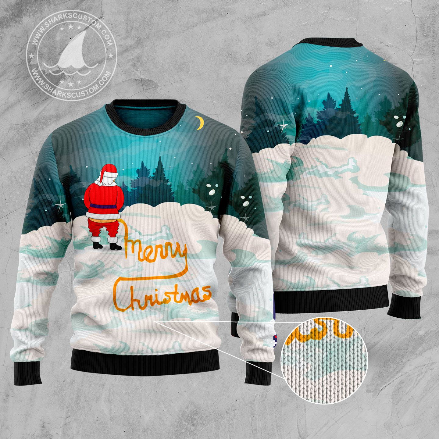 Santa Merry Christmas Ugly Christmas Sweater, Festive Christmas Outfit, Unique Holiday Gift for Santa Claus Fans