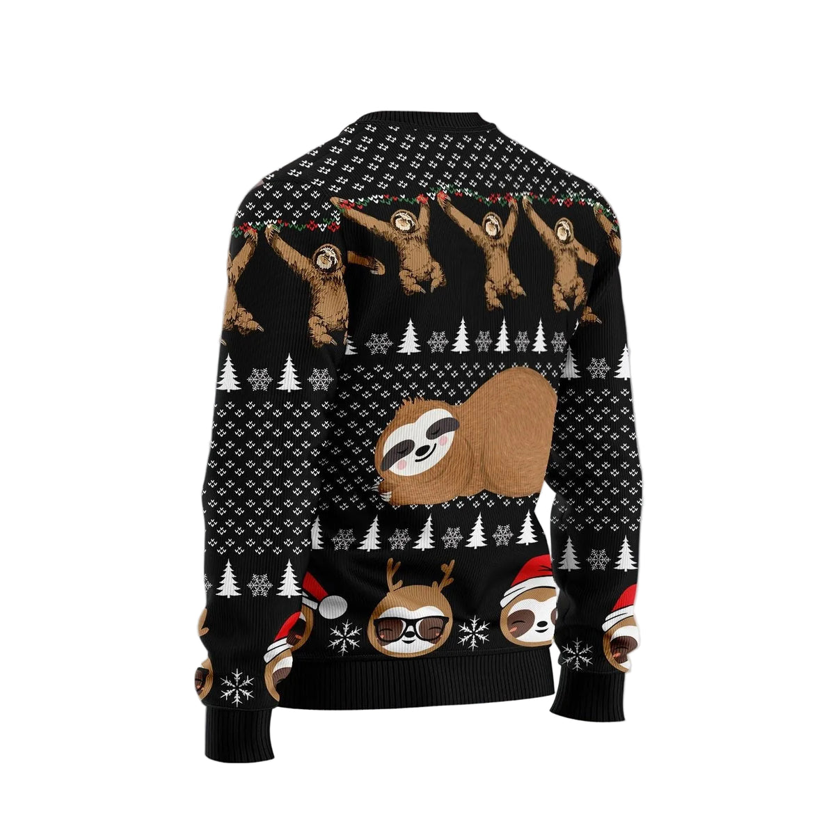 Crazy Sloth Ugly Christmas Sweater, Funny Sloth Holiday Pullover for Animal Lovers, Festive Winter Party Outfit