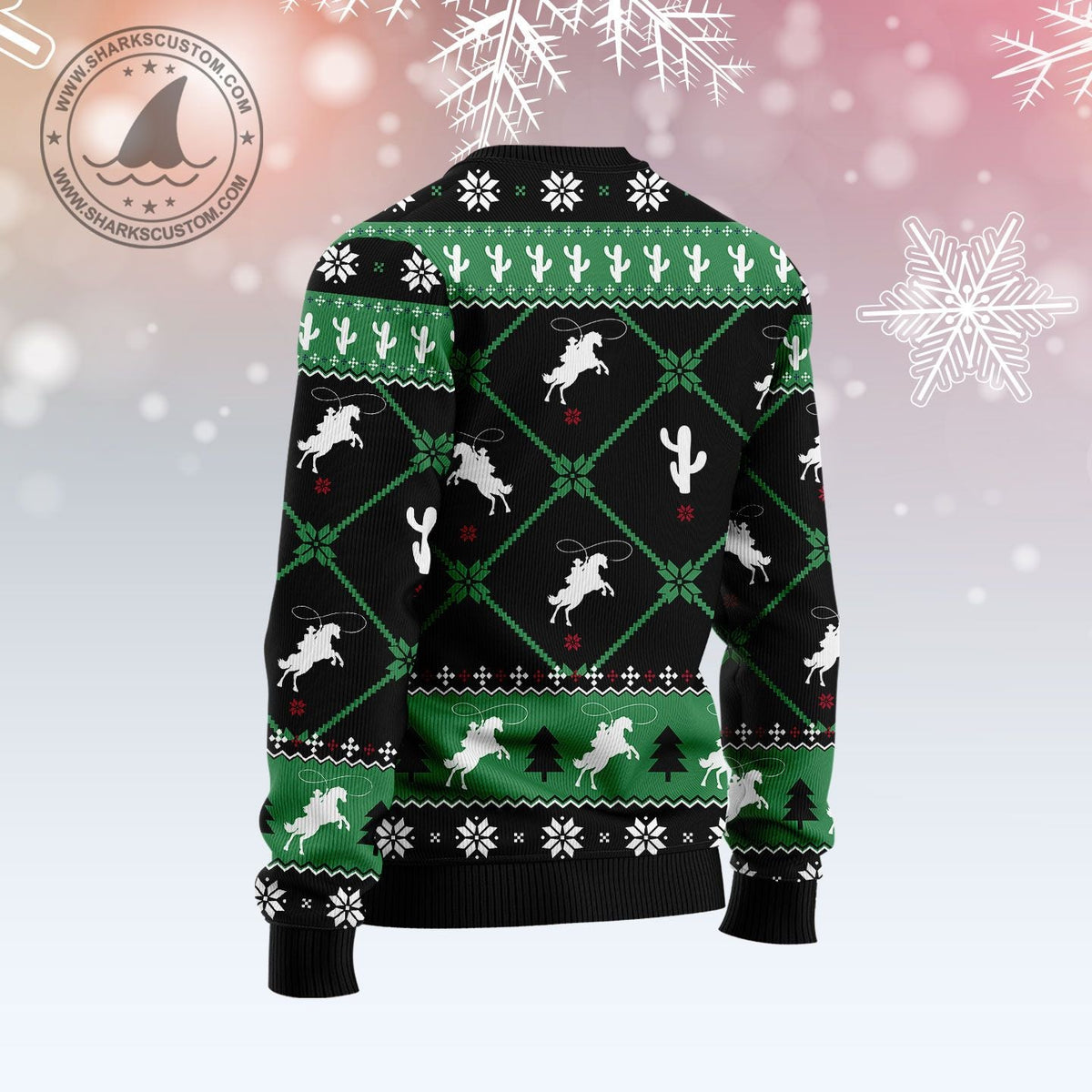 Arizona Symbols Pattern Ugly Christmas Sweater, Southwestern Desert Art Pullover for Arizona Lovers and Desert Fans