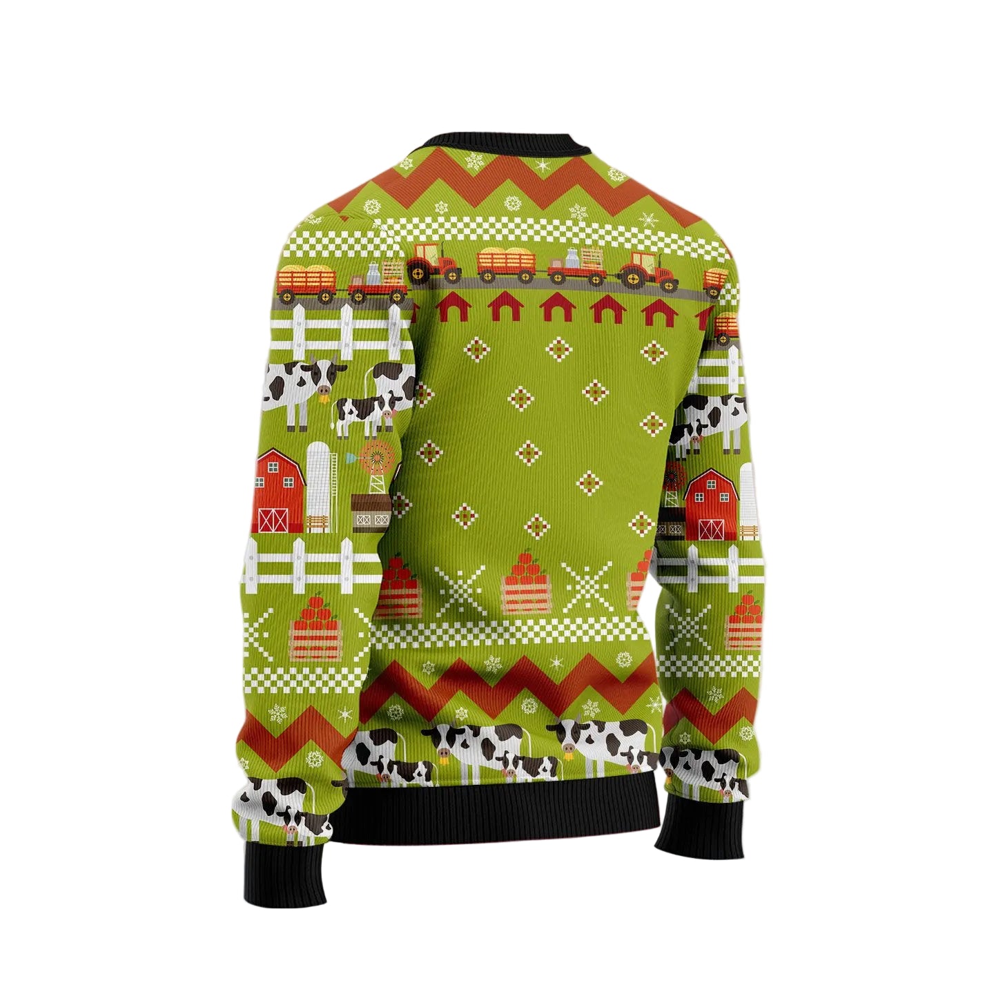 Cow Christmas Tree Ugly Christmas Sweater, Cute Farm Animal Holiday Pullover, Christmas Outfit for Men and Women
