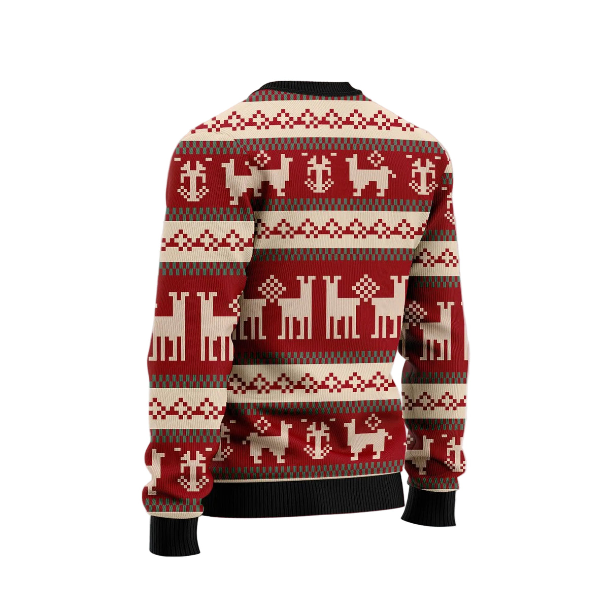 Fa La La Llama Ugly Christmas Sweater, Cute Llama Holiday Pullover for Animal Lovers, Fun Xmas Party Clothing