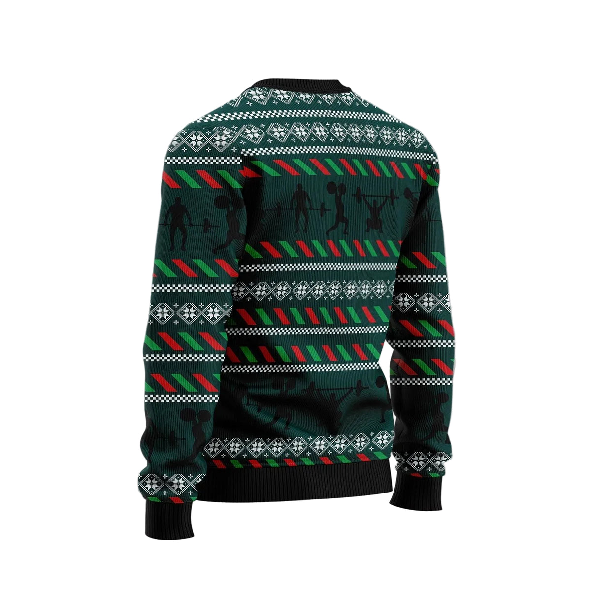 Santa No Lift No Gift Ugly Christmas Sweater, Gym Santa Print for Men and Women, Festive Christmas Party Outfit