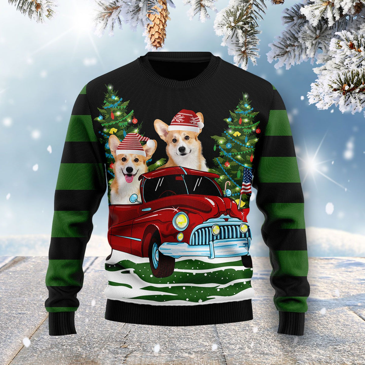 Merry Christmas Pembroke Welsh Corgi Ugly Christmas Sweater | Unisex Seasonal Gift Idea | Men & Women Party Outfit