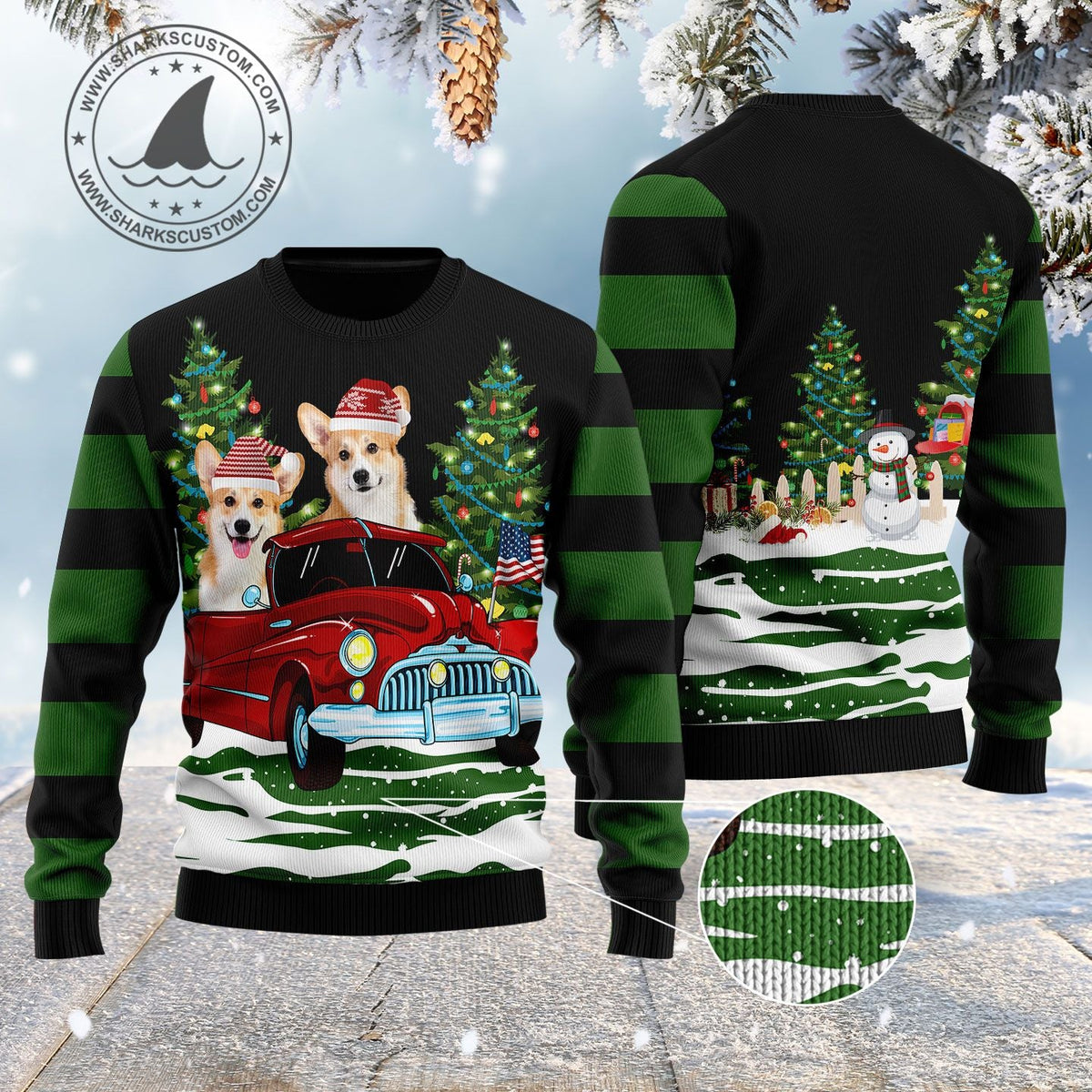 Merry Christmas Pembroke Welsh Corgi Ugly Christmas Sweater | Unisex Seasonal Gift Idea | Men & Women Party Outfit