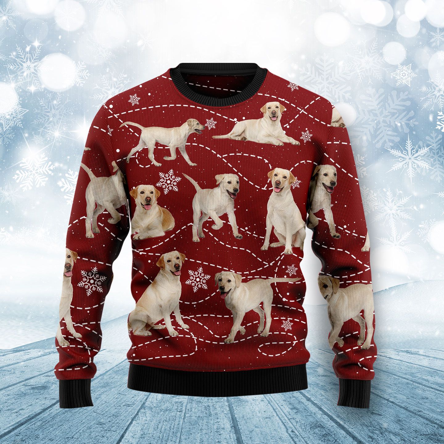 Labrador Retriever Christmas Ugly Christmas Sweater, Unisex Holiday Party Outfit, Gift for Labrador Dog Lovers