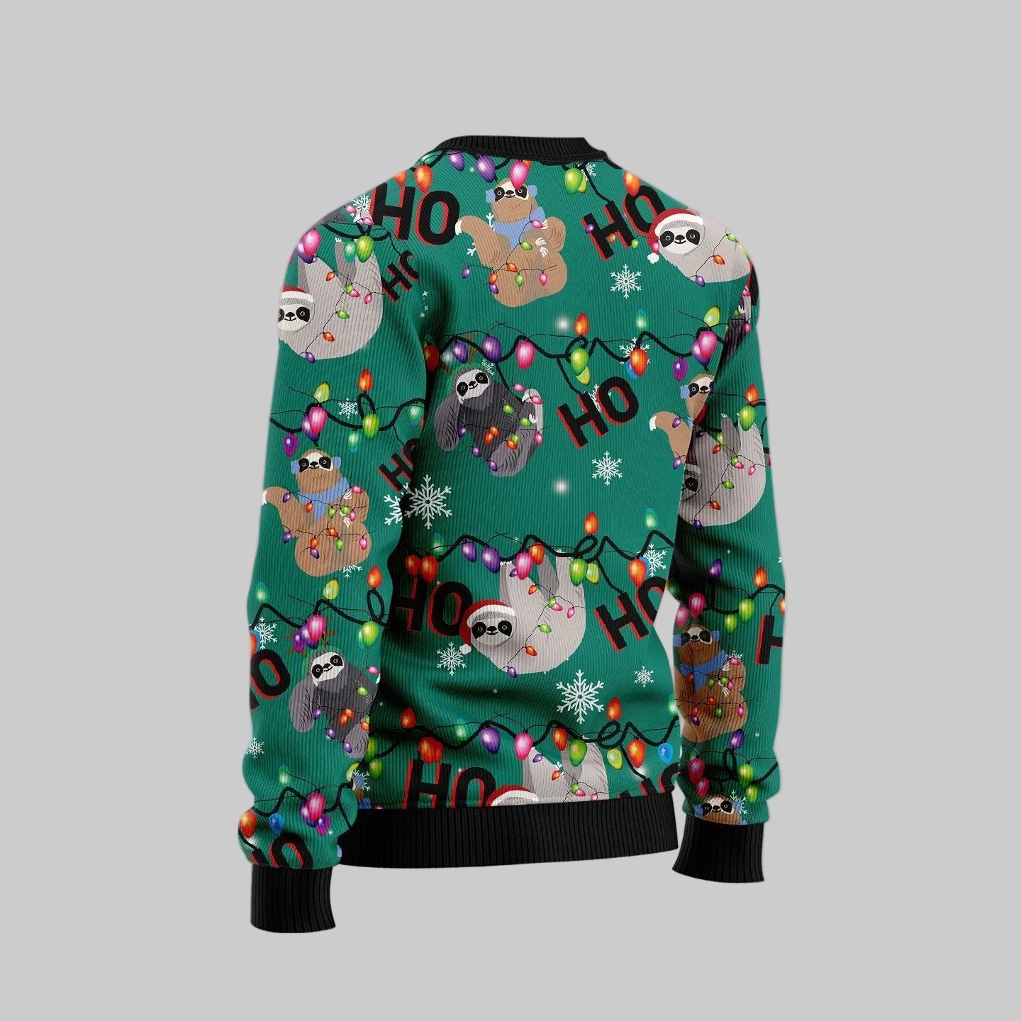 Sloth Hohoho Ugly Christmas Sweater for Men and Women, Funny Holiday Party Outfit, Festive Christmas Gift