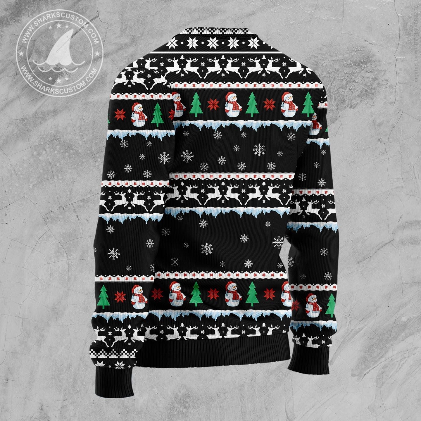 English Springer Spaniel Santa on Highway Ugly Christmas Sweater, Unisex Holiday Gift for Springer Spaniel Lovers