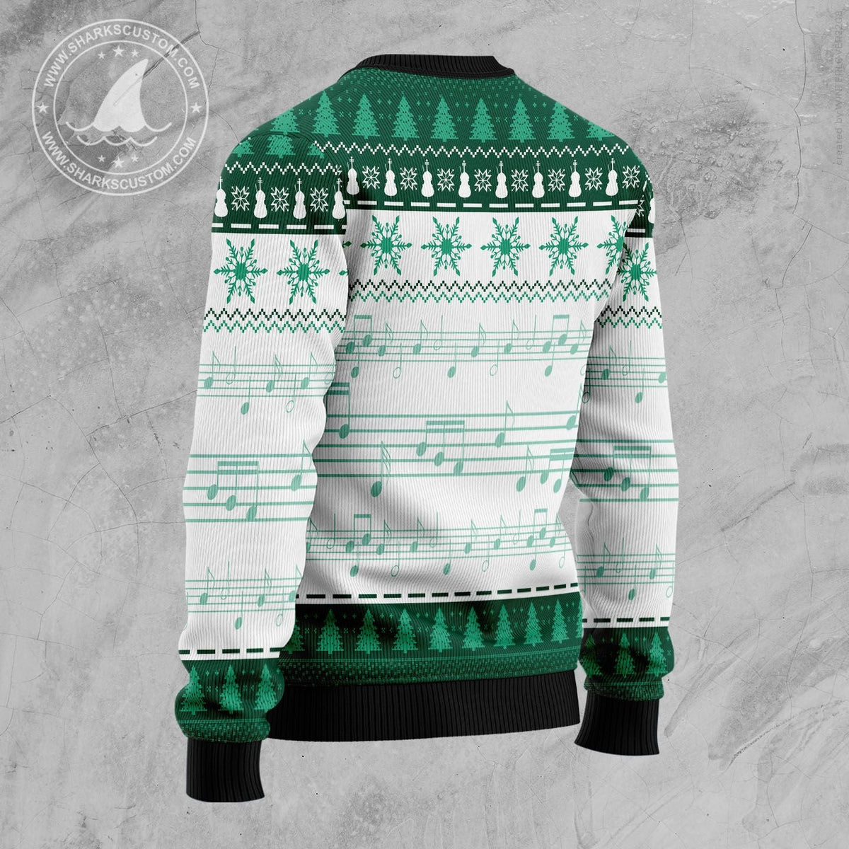 Cello Pine Tree Ugly Christmas Sweater | Holiday Gift for Music Lovers | Plus Size Party Outfit for Music Lovers