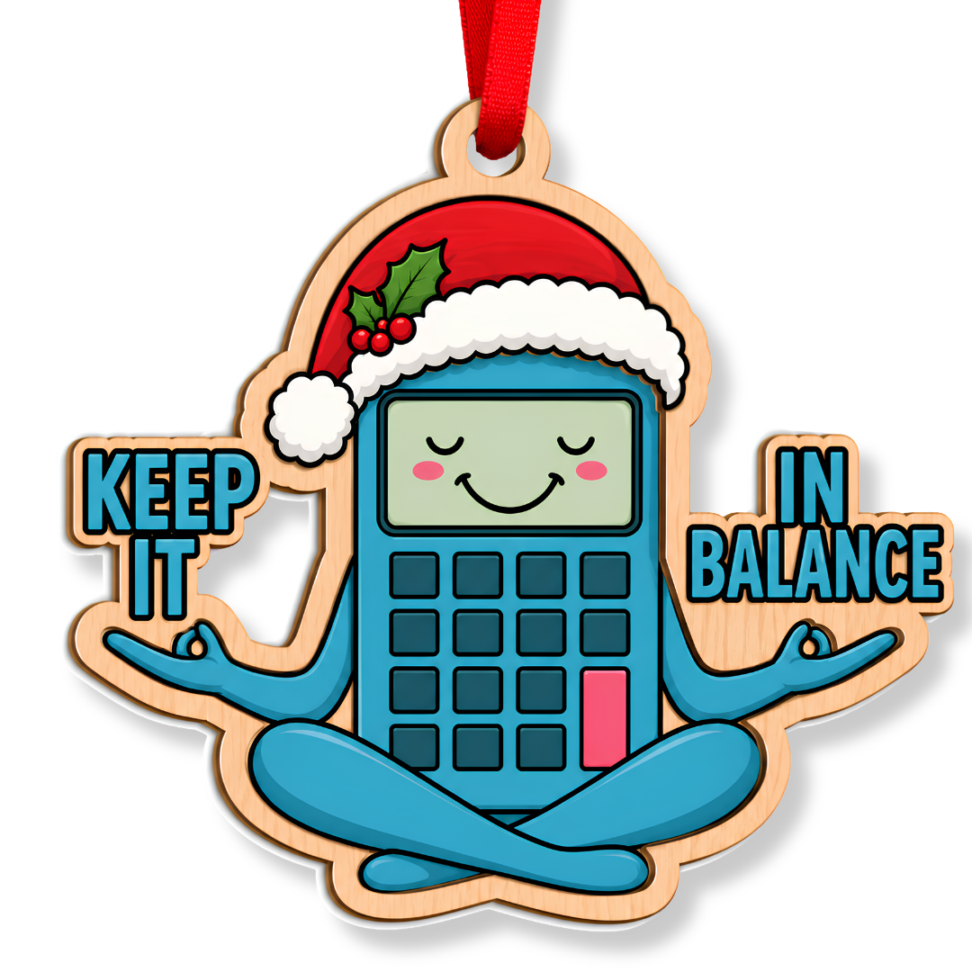 Robot Ornament, 2 Layer Wood and Acrylic, Christmas Tree Decoration, Holiday Gift, Christmas Ornament