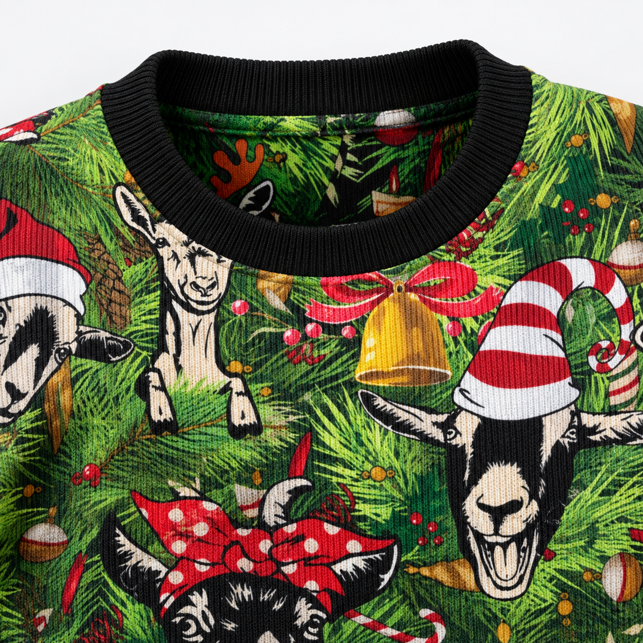 Christmas Goats Ugly Christmas Sweater - Funny Holiday Party Pullover for Men and Women, Festive Christmas Gift 2026