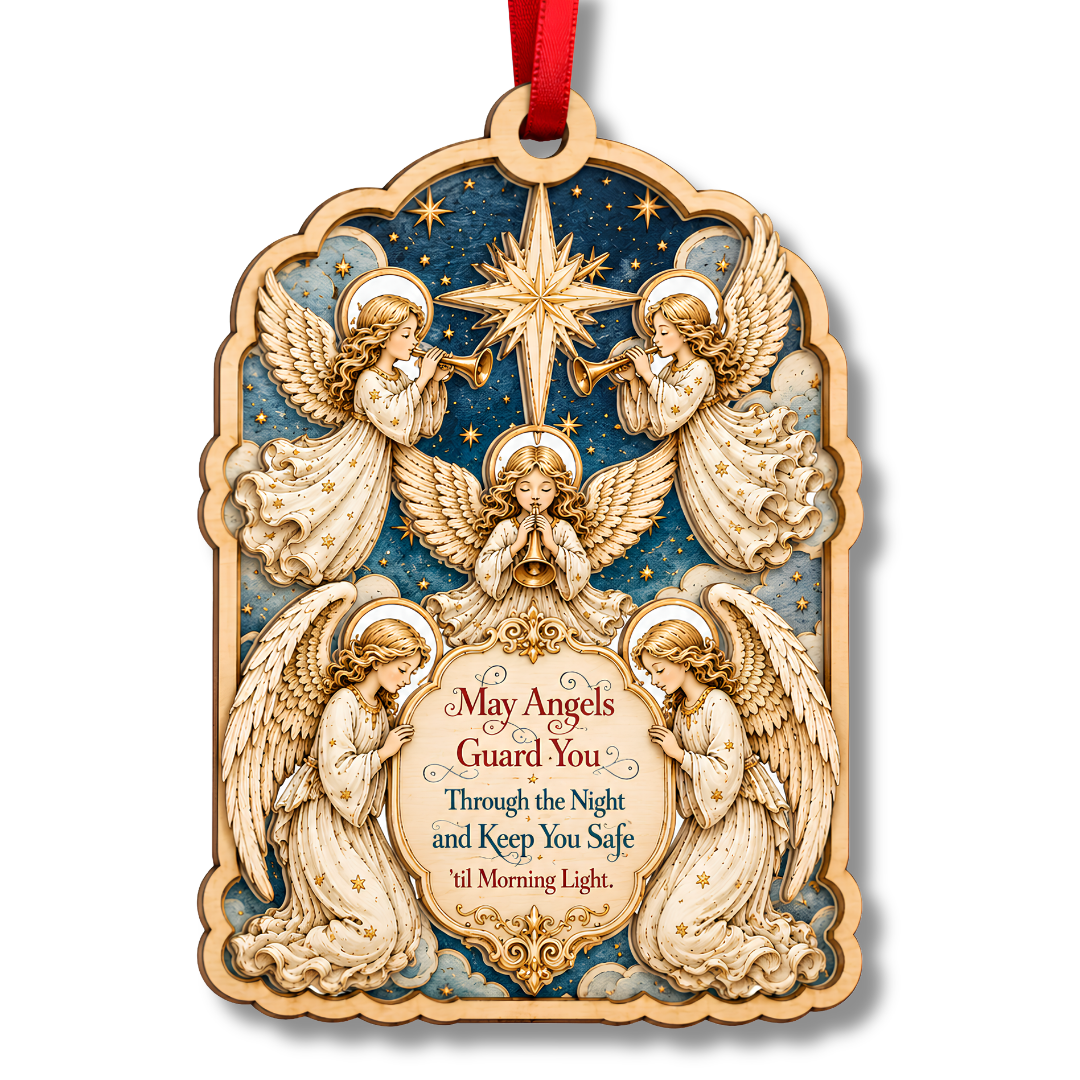 Angel Ornaments, Wooden Christmas Tree Decoration, Holiday Gift for Fans, Christmas Ornament, Xmas Tree Decor