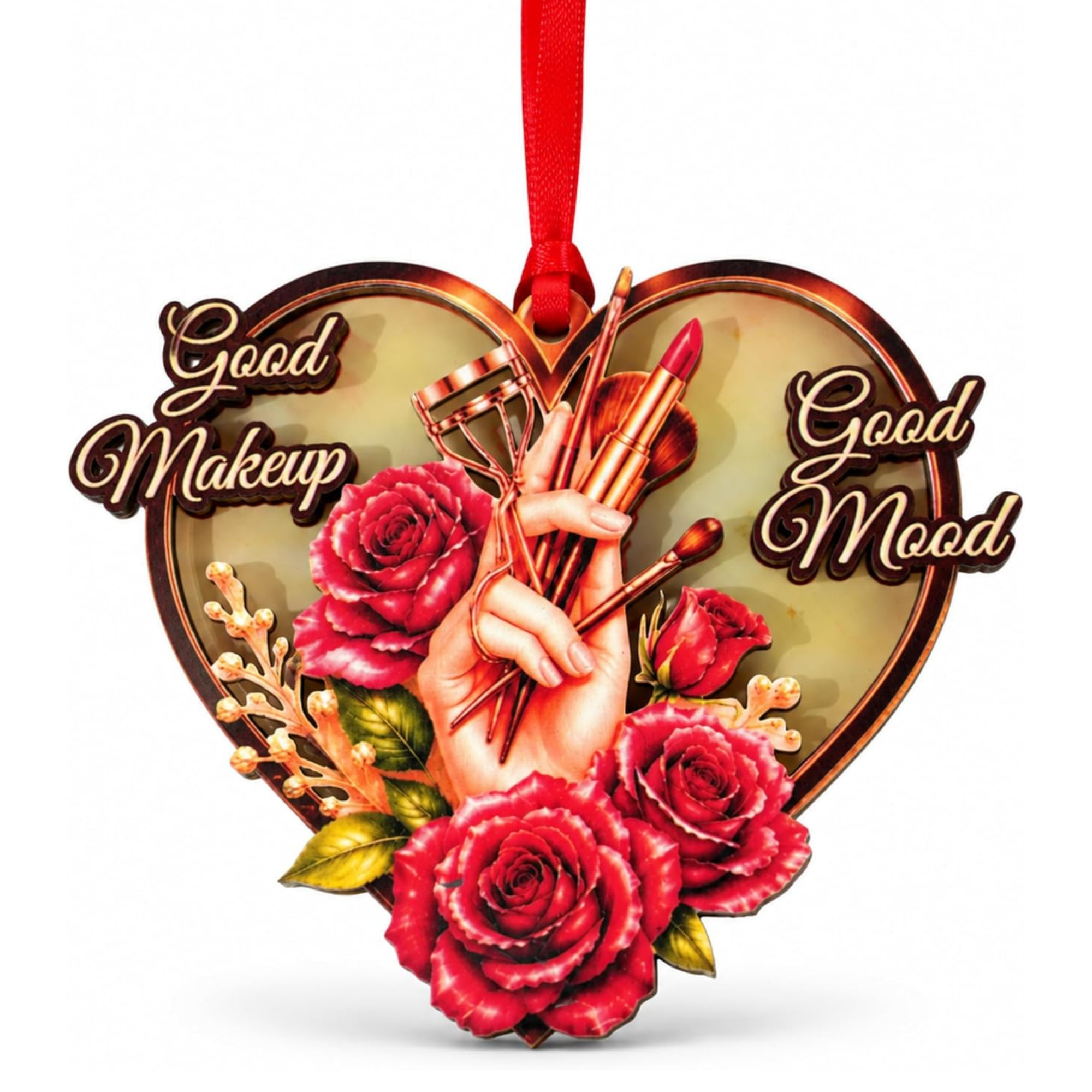 Makeup Christmas Ornament, Makeup Ornaments for Christmas Tree, Make Up Ornament 2026, Wood & Acrylic Gift