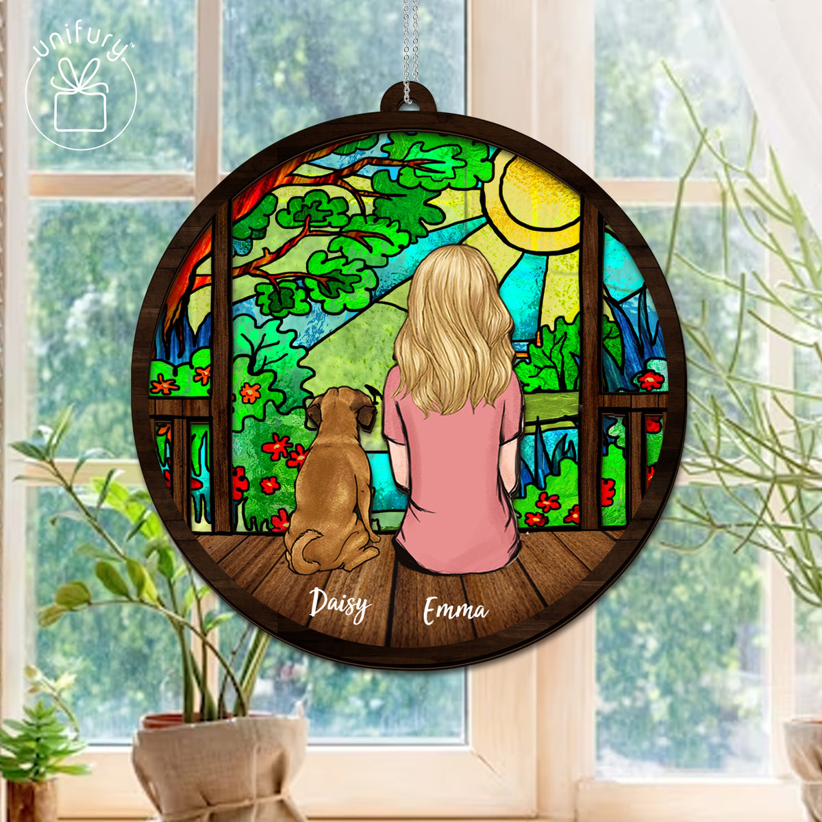 Garden Suncatcher Ornament Gifts, Personalized Christmas Gifts For Dog Cat Lovers, Dog Mom, Dog Dad