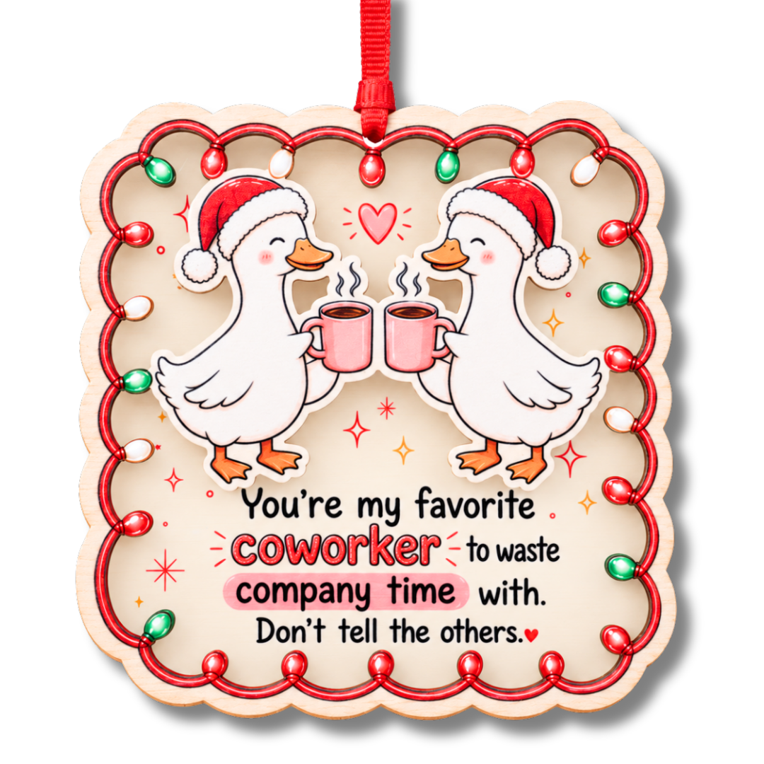 Coworker Ornament, Christmas Tree Decoration, Holiday Hanging Decor, Gifts for Men and Women, Christmas Ornament