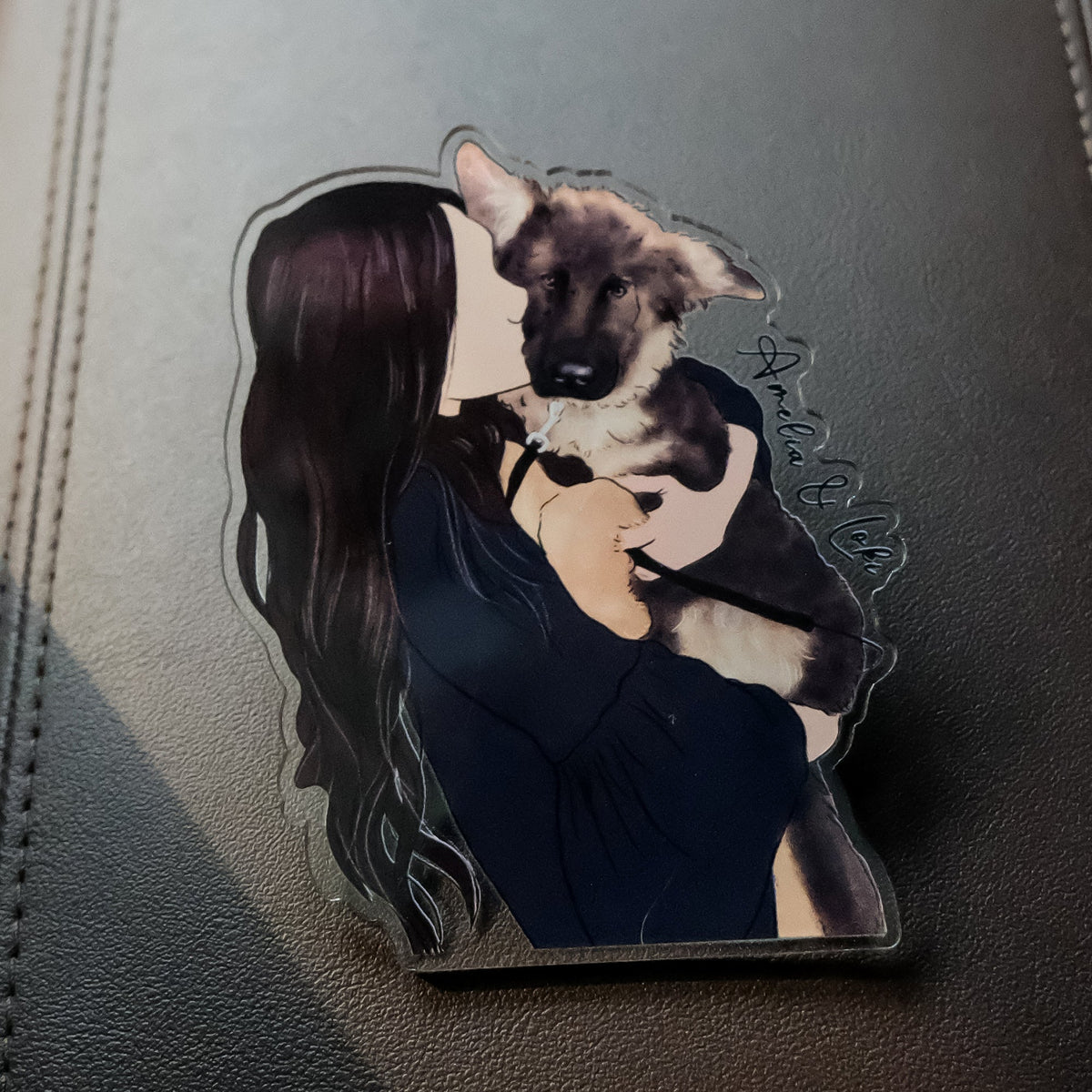 Custom Human Drawing Car Visor Clip
