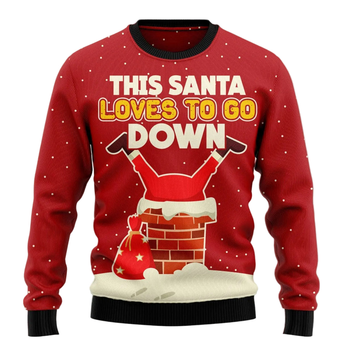 Satan Claus Ugly Christmas Sweater, Dark Santa Holiday Pullover for Alternative Style, Fun Xmas Party Clothing