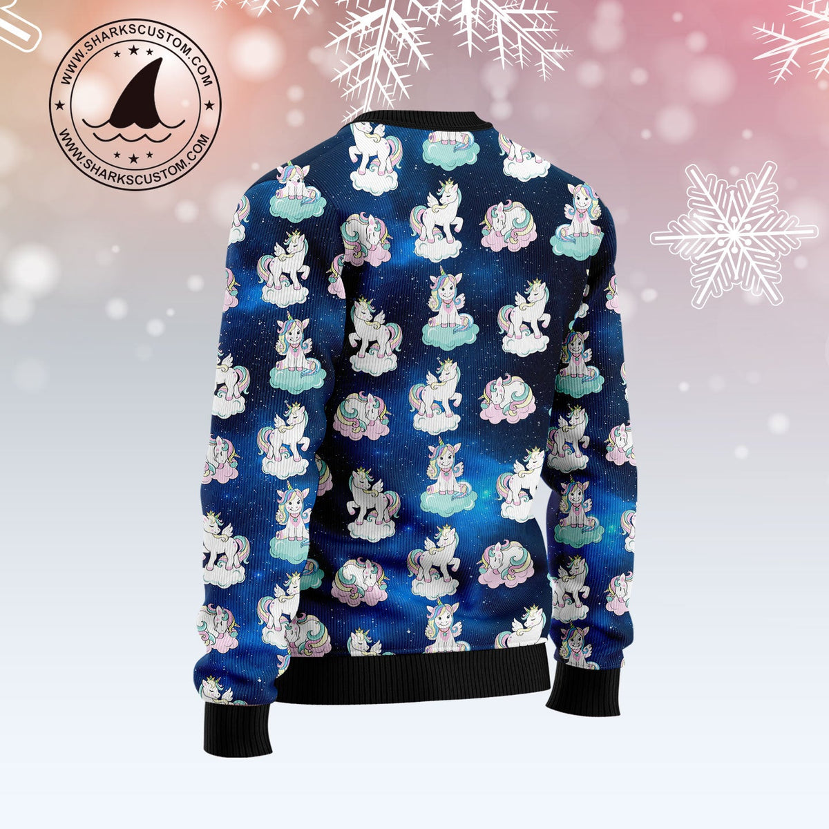 Unicorn Galaxy Cool Ugly Christmas Sweater | Unisex Holiday Party Outfit | Festive Party Top for Unicorn Lovers