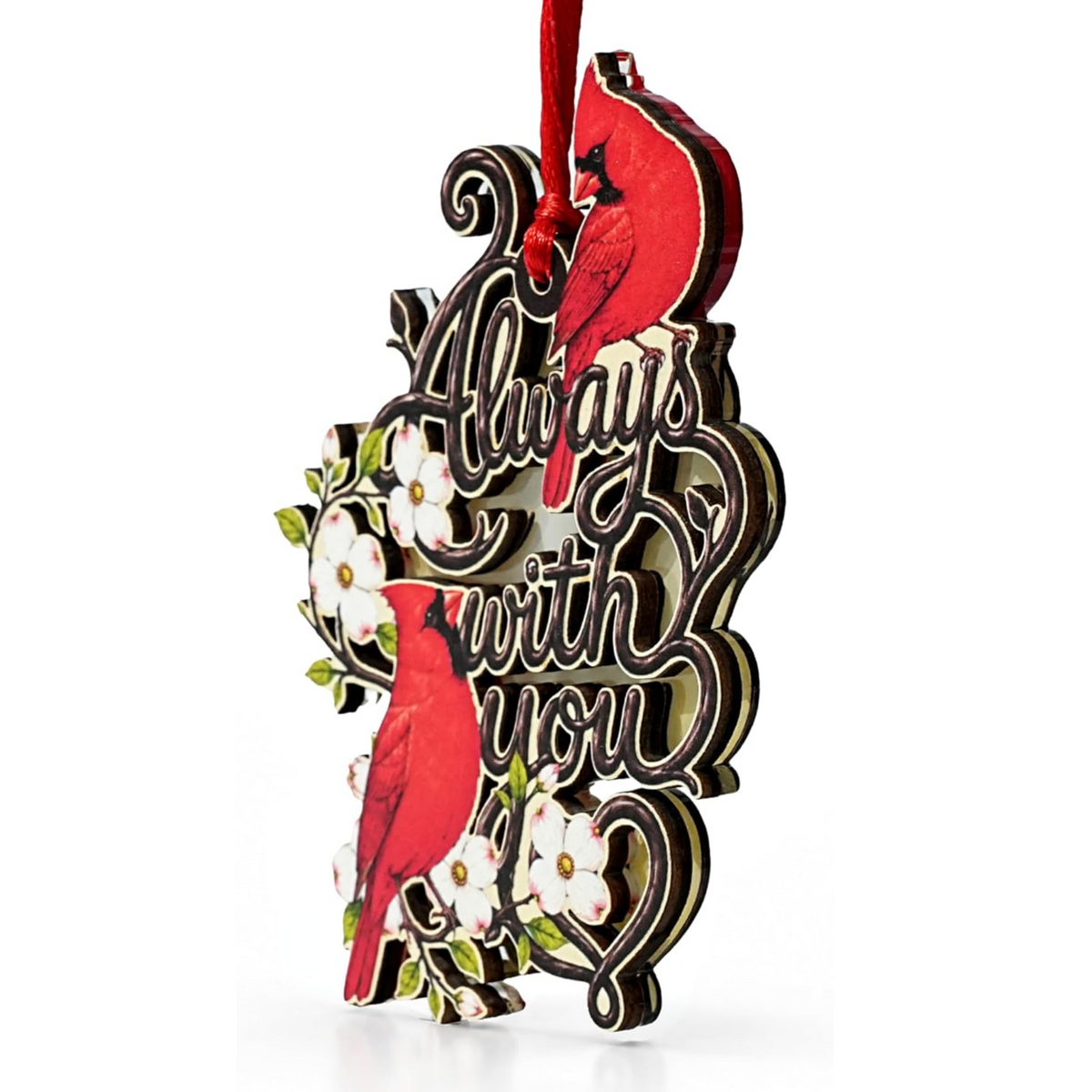 Red Cardinal Christmas Ornaments 2026, Red Cardinal Ornament for Christmas, Red Bird Holiday Decor, Wood & Acrylic Gift