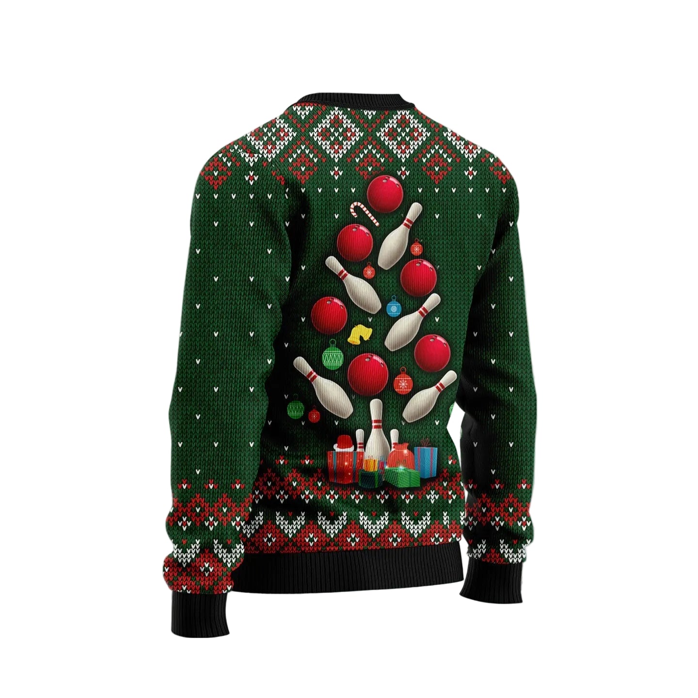 Bowling With My Snowmies Ugly Christmas Sweater, Funny Bowling Holiday Pullover, Holiday Party Outfit for Adults