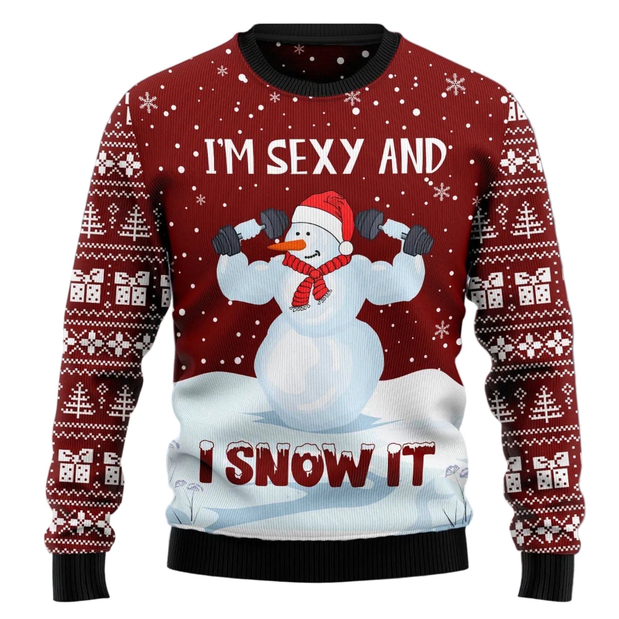 Snowman Christmas Ugly Christmas Sweater for Men and Women, Funny Xmas Party Outfit, Fun Gift for Snowman Fans